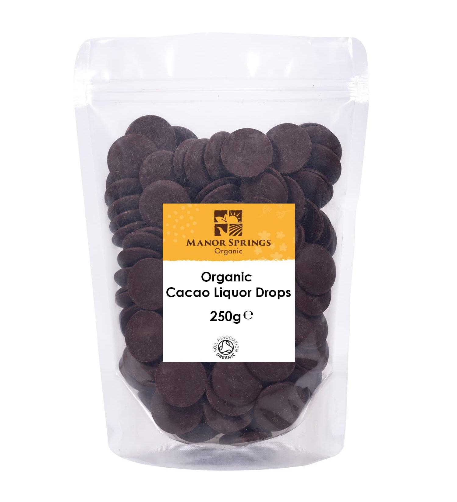 Organic Cacao Liquor / Mass Drops 250g by Manor Springs Organic - Buy Online on GoSupps.com