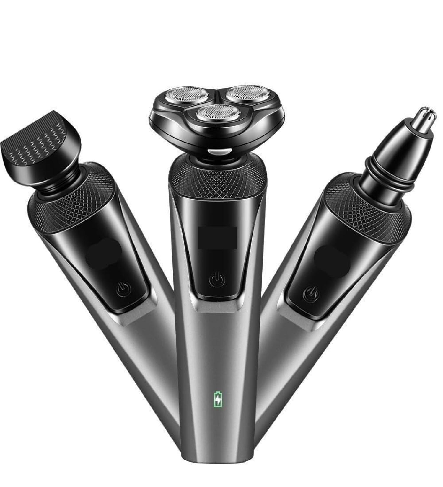 3 in 1 Electric Razor for Men | Cordless Rechargeable Beard & Face Shaver | Best Men's Electric Shavers & Trimmers (Gray - Buy Online on GoSupps.com