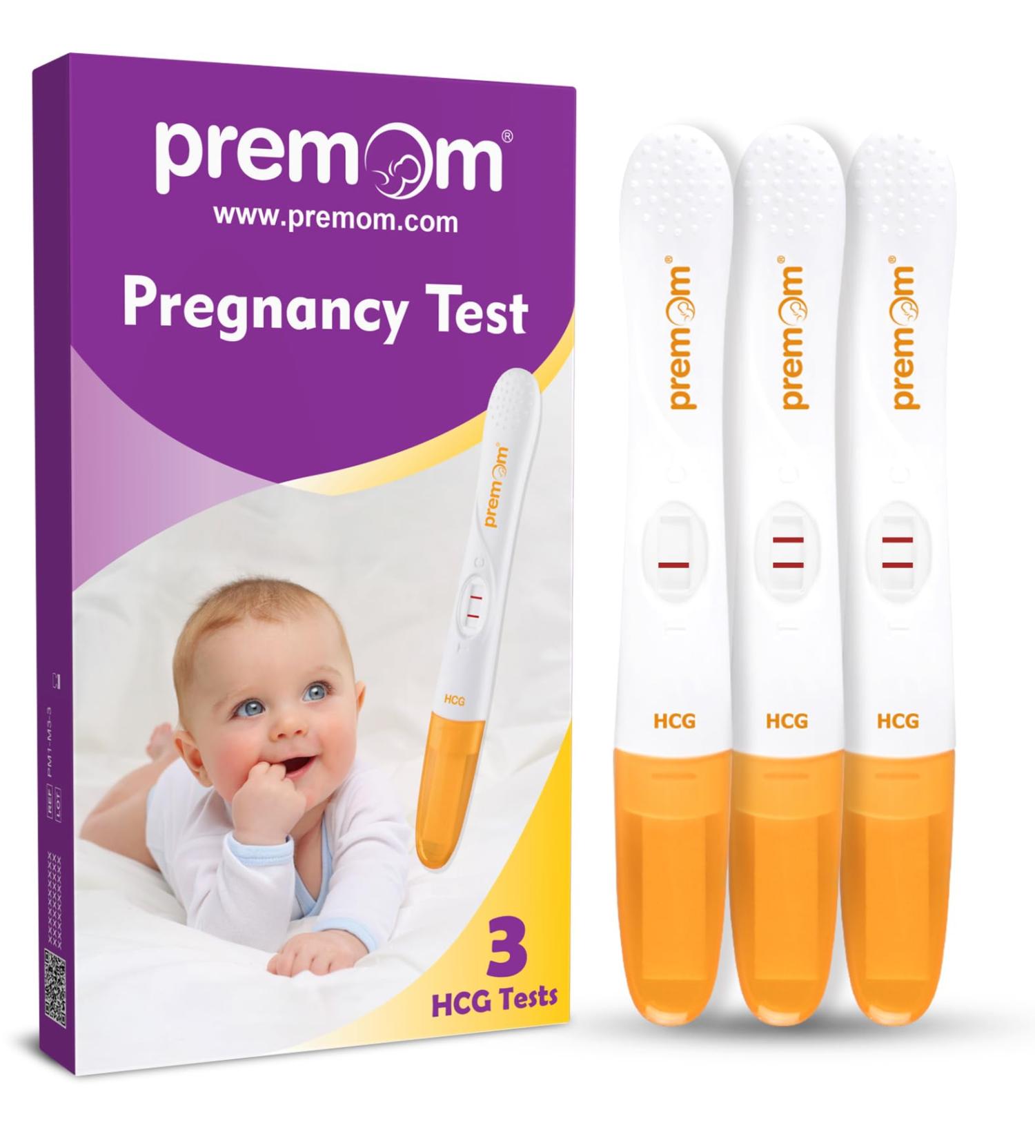 Premom 3x Early Pregnancy Test - Ultra Sensitive 10 MIU/ml HCG Test Kit | Maximum Accuracy - 3 Pack - Buy Online on GoSupps.com