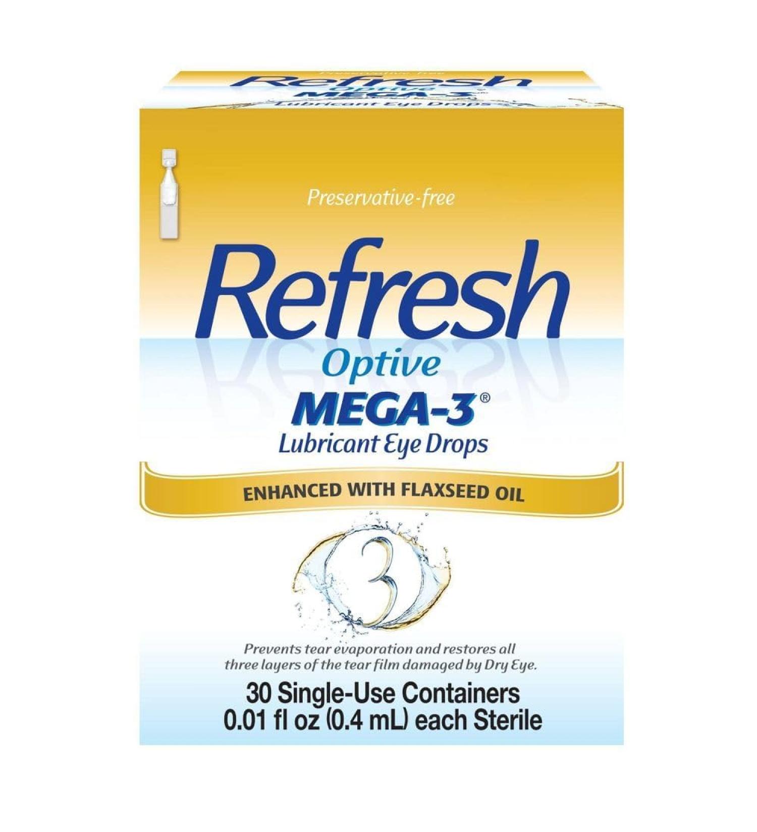 Buy Refresh Optive Mega-3 Lubricant Eye Drops (30 Single-Use Pack of 2) | Fast International Shipping - Buy Online on GoSupps.com