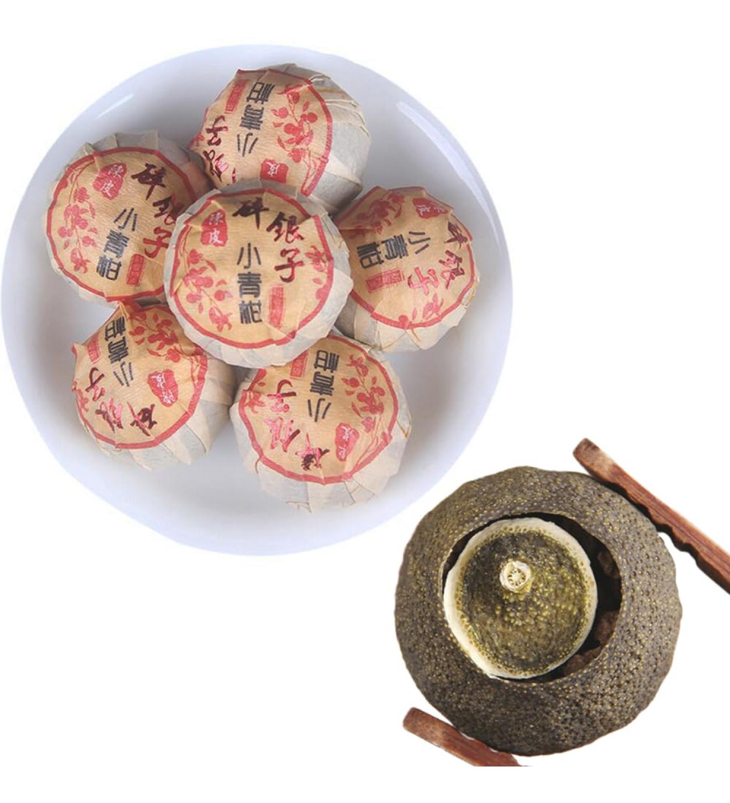 Th Pu-Erh l' corce de mandarine Th la pierre concass e Petit th Pu'er la mandarine verte 500g - Buy Online on GoSupps.com