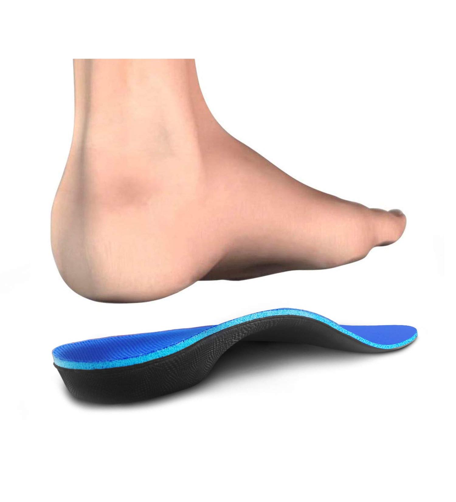 PCSsole Orthotic Arch Support Shoe Inserts Insoles for Flat Feet & Plantar Fasciitis - Men (Size 11.5-12, 30.5cm) - Blue - Buy Online on GoSupps.com