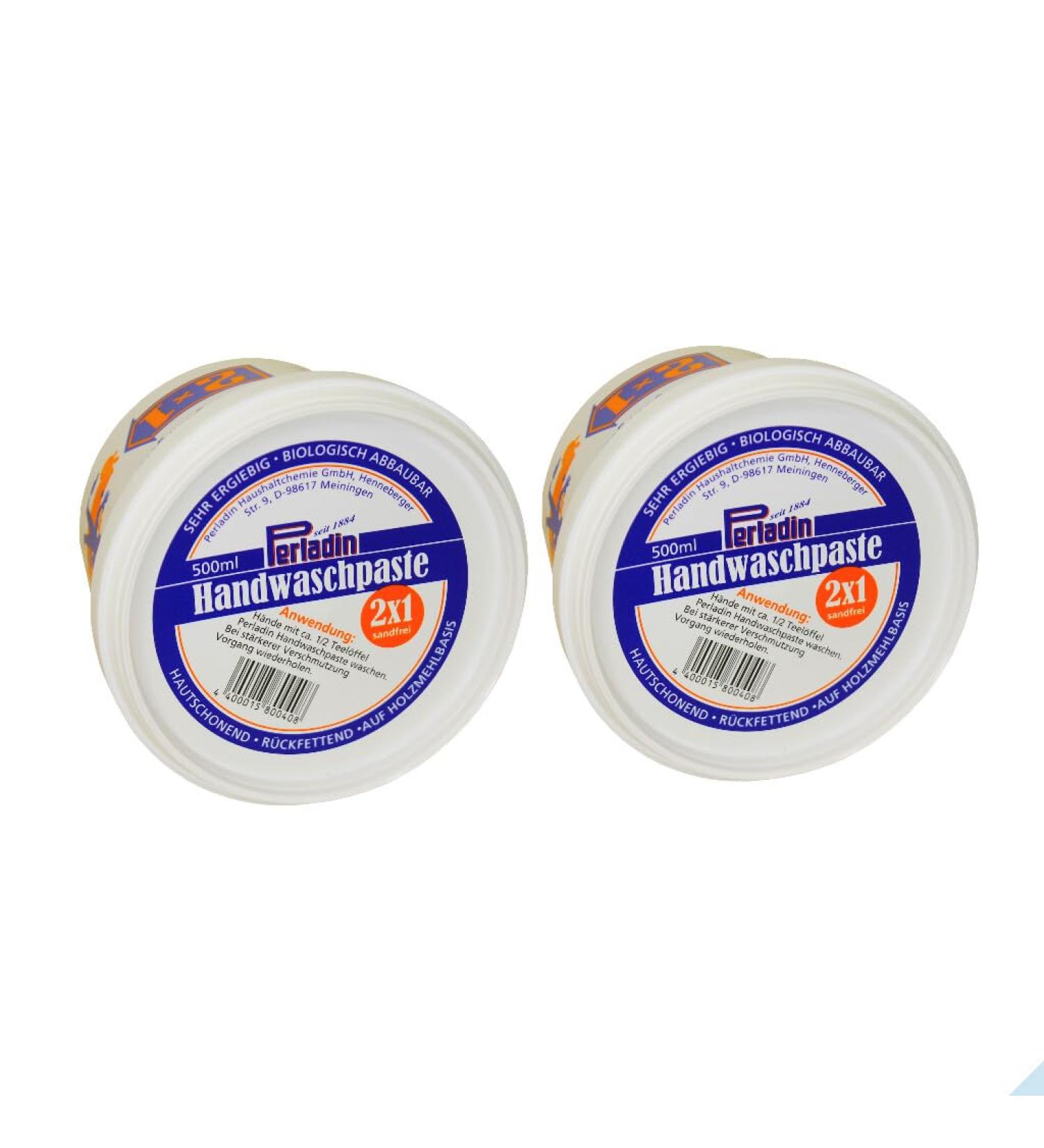 Seife und Spender Pack of 2 x 500ml handwashing pastes made with wood flour