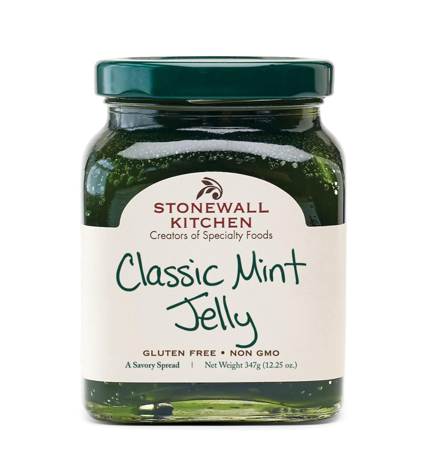 Classic Mint Jelly by Stonewall Kitchen - Fresh Mint Jelly for Hearty Meat & Game | 347g - Buy Online on GoSupps.com