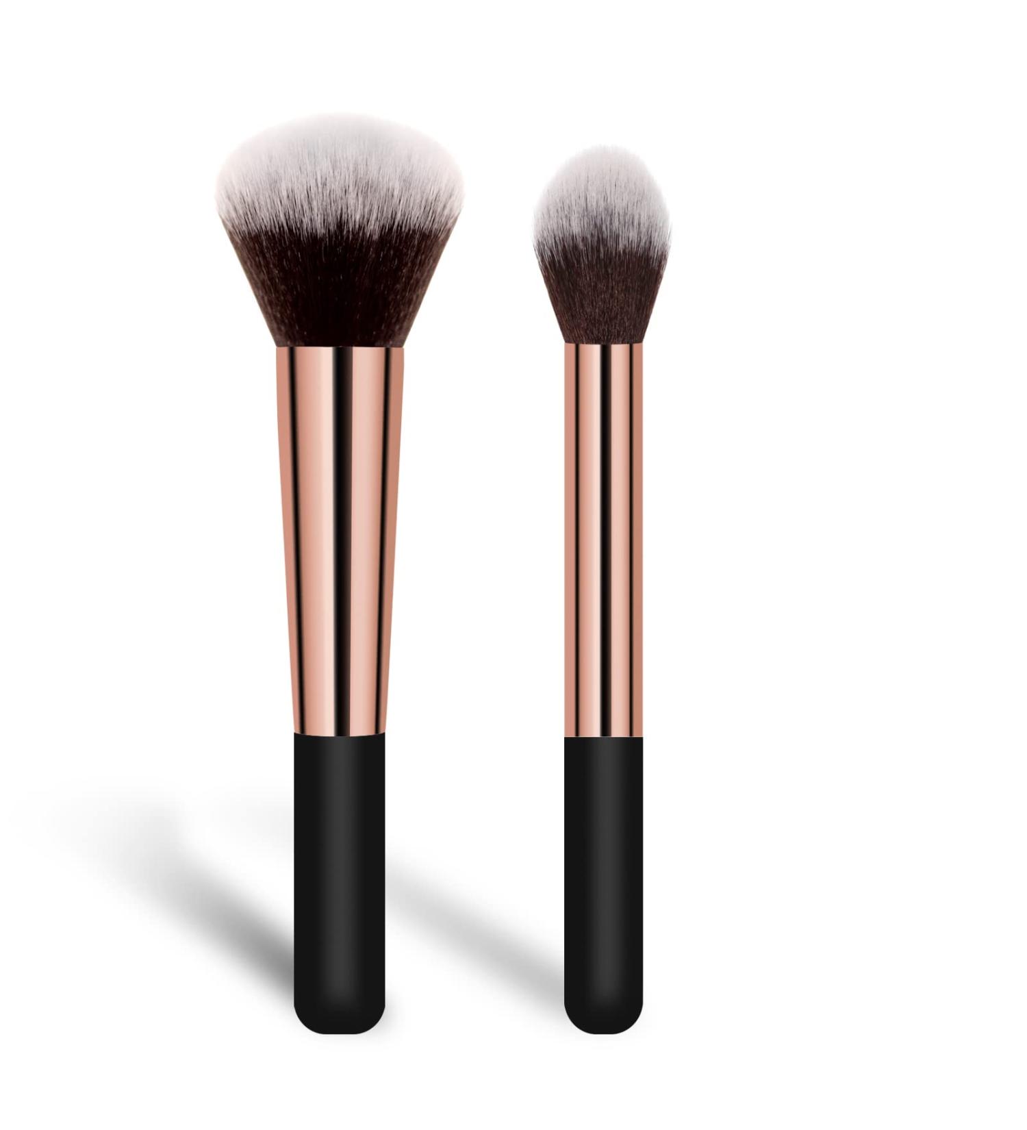 Banidy Makeup Brushes Set with Wooden Handles for Flawless Blending - Ideal for Powder, Foundation, Highlighter, Blush & Concealer - Buy Online on GoSupps.com