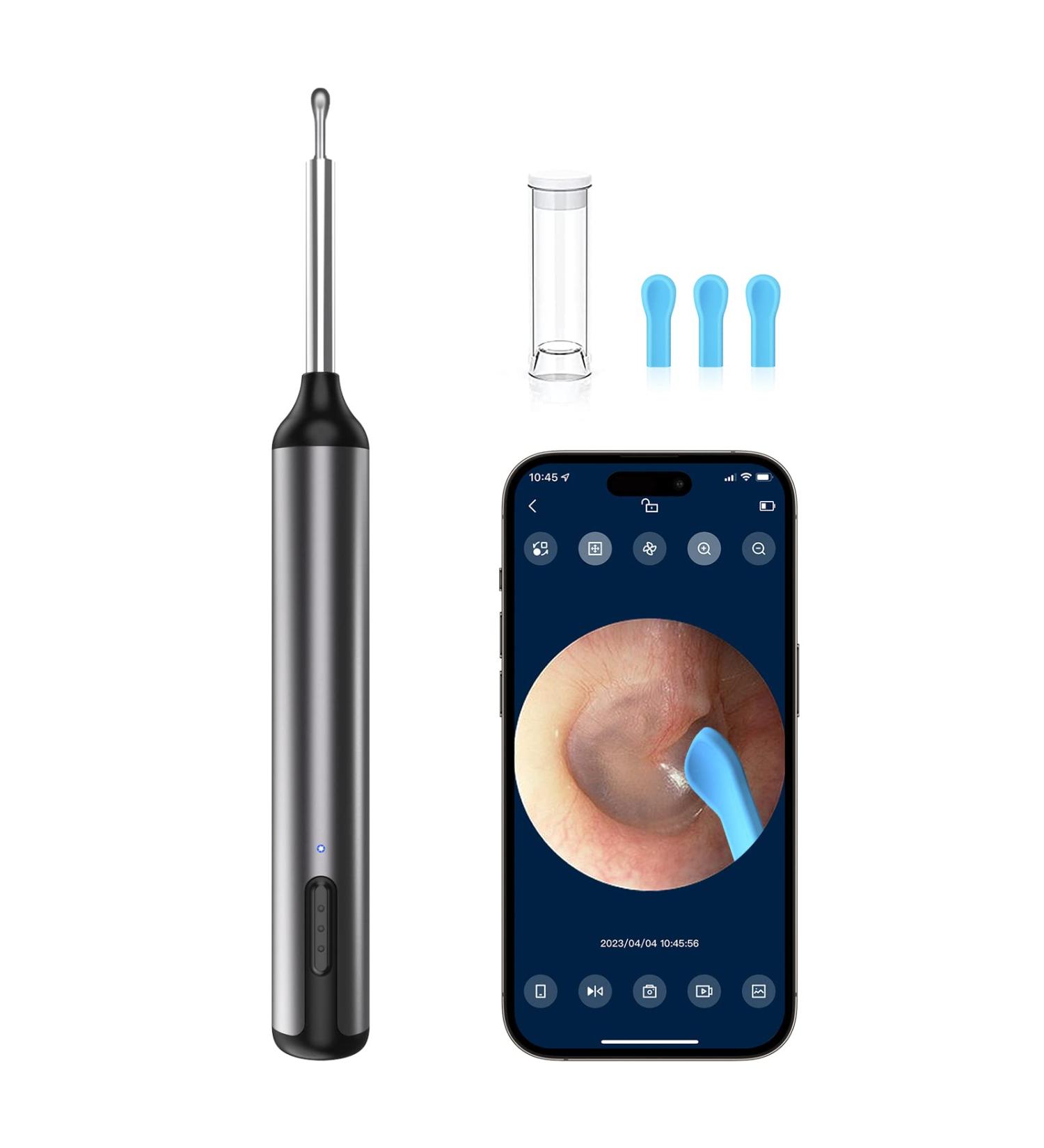 Wireless Ear Wax Removal Camera & Cleaner Kit for iPhone, iPad, Android - DCLIKRE Otoscope with Light - Ear Scope Tool for Visible Ear Care - Buy Online on GoSupps.com