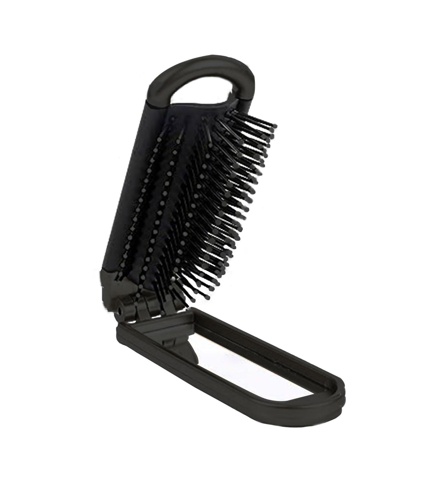 SJJJS Foldable Comb Black with Compact Mirror Pocket Size for Travel Car Sports Bag and Handbag - Buy Online on GoSupps.com