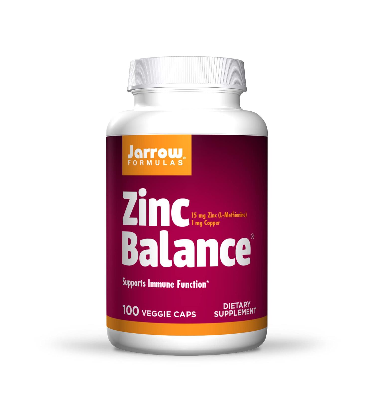 Jarrow Formulas Zinc Balance - 100 Capsules for Immune Support & Healthy Skin - Buy Online on GoSupps.com
