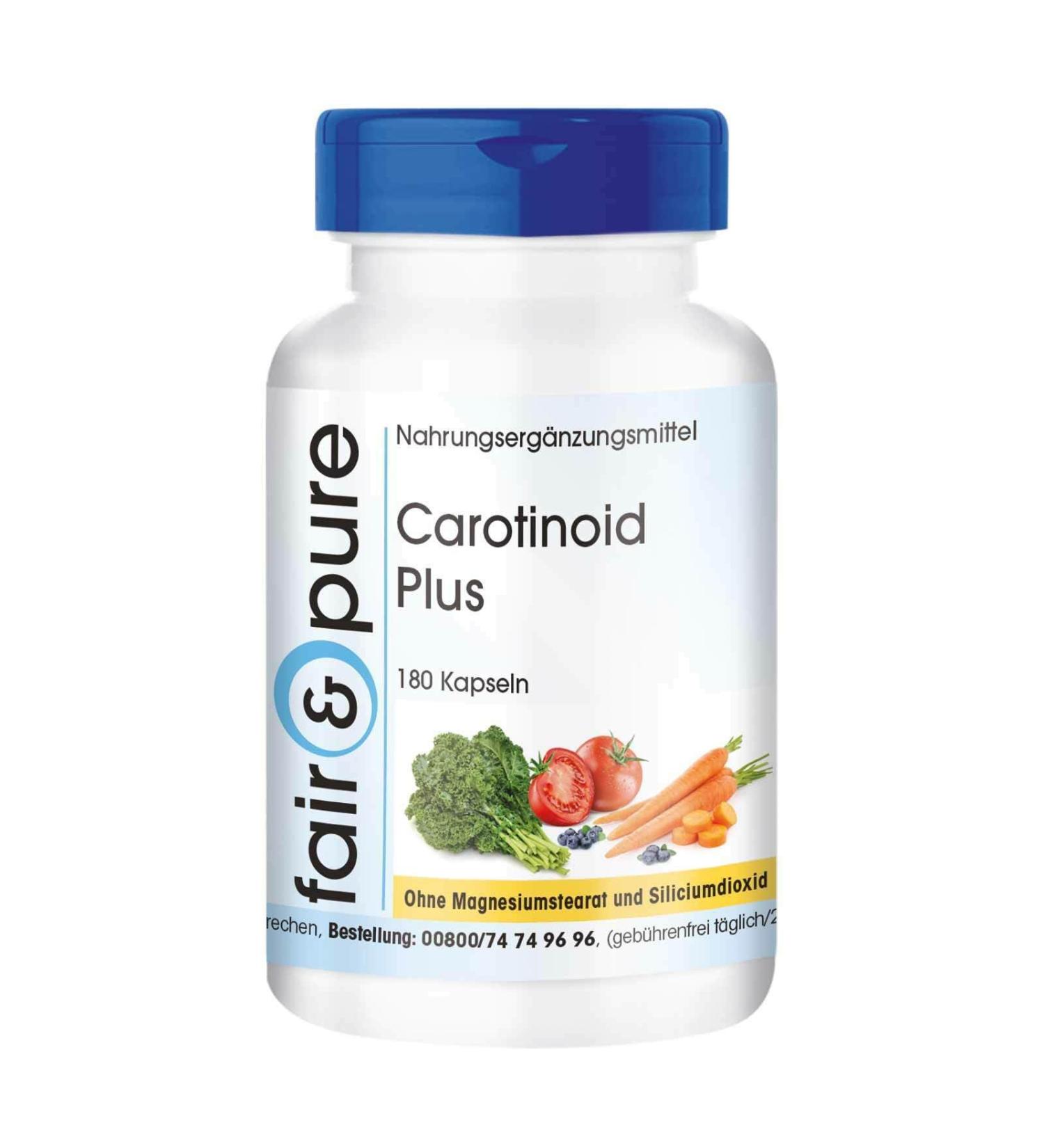 Fair & Pure Carotenoid Complex - Vegan Beta-Carotene Lutein & Lycopene Capsules - No Magnesium Stearate - 180 Count - Buy Online on GoSupps.com