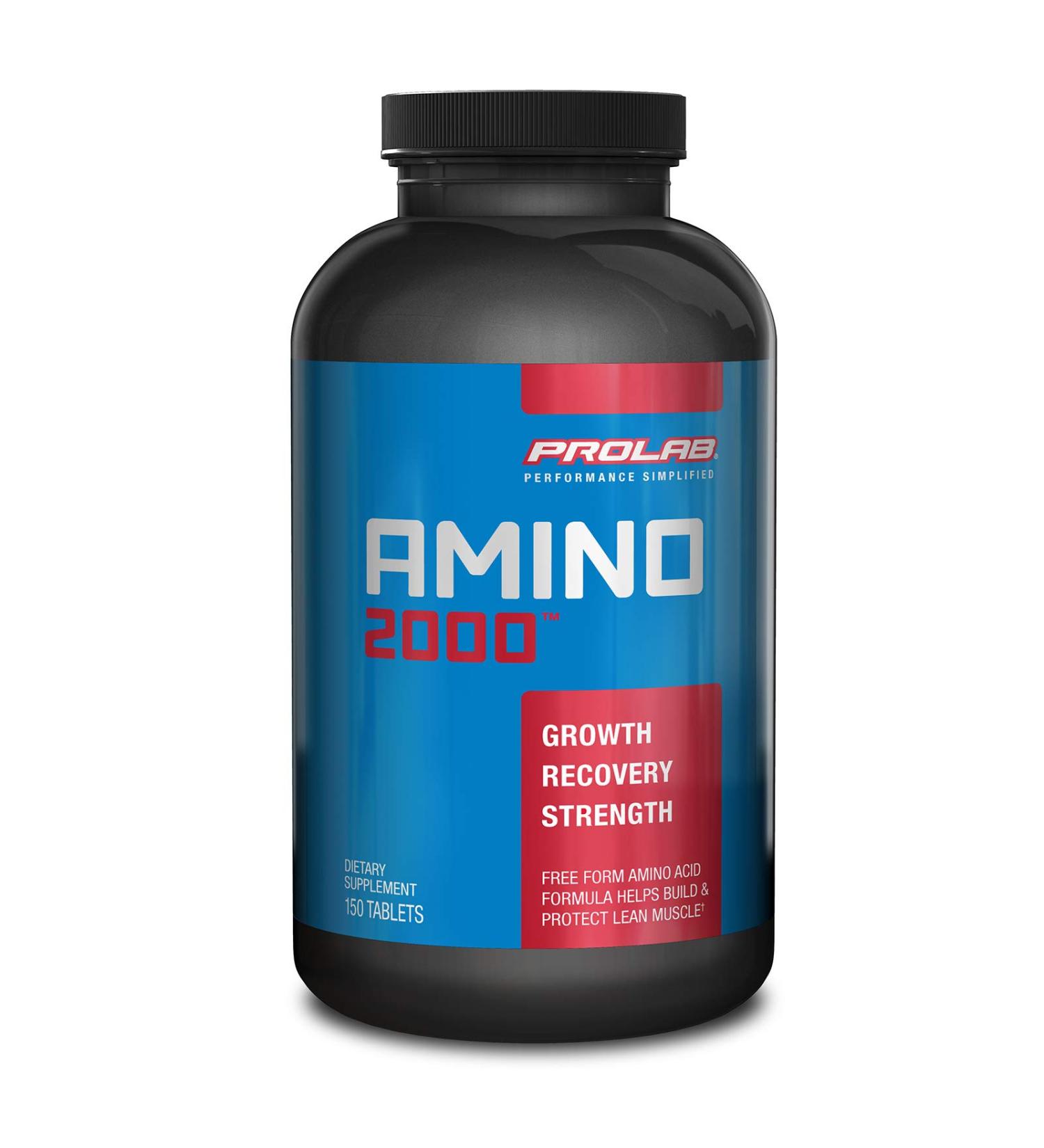 Prolab Nutrition Amino 2000 Essential Amino Acids for Muscle Recovery & Lean Muscle Mass - 150 Tablets (30 Servings) - Buy Online on GoSupps.com