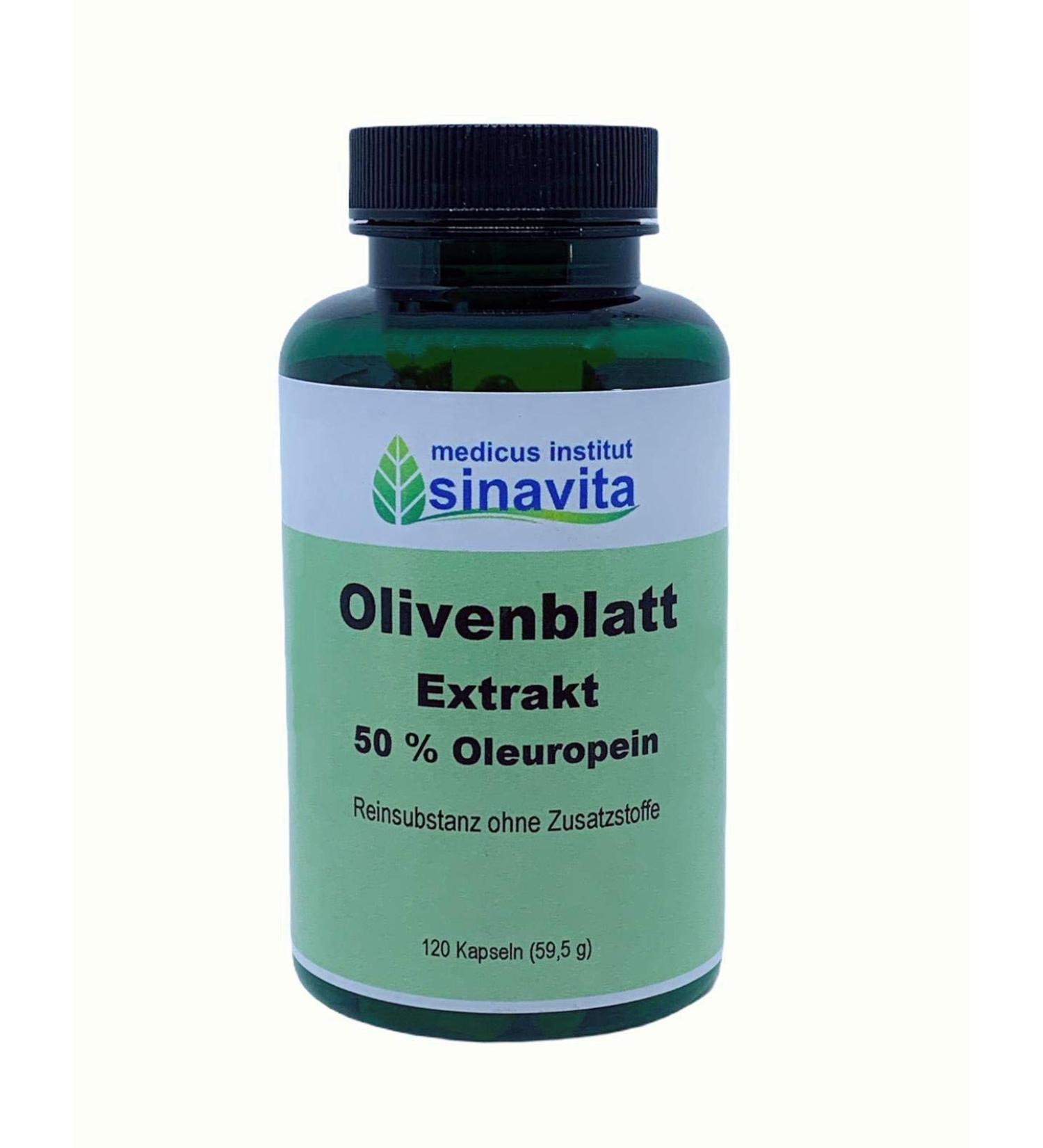 Olive Leaf Extract 50% Oleuropein - 120 Vegetarian Capsules | Pure & Additive-Free | German Quality - Buy Online on GoSupps.com