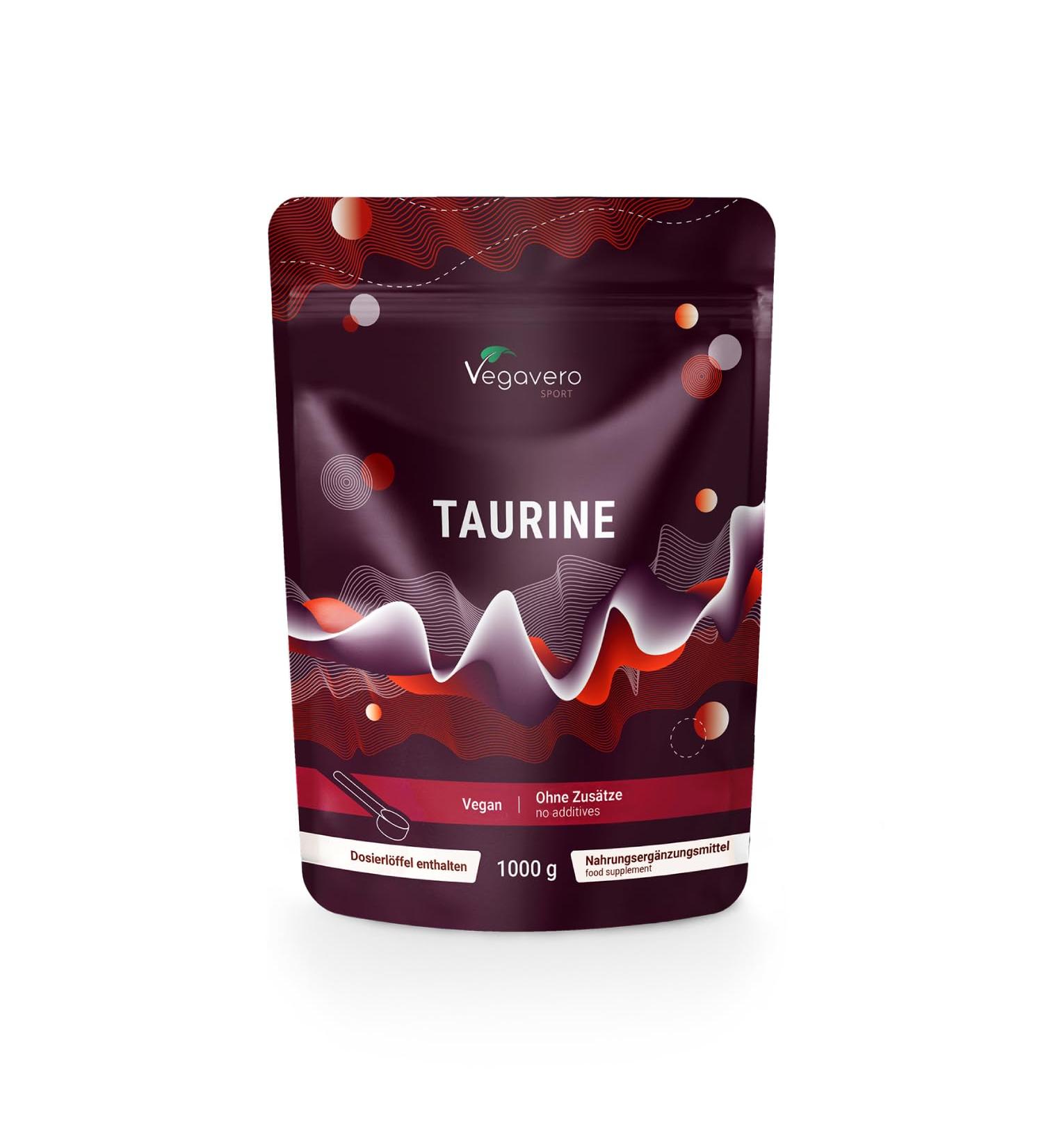 Taurine Poudre 1kg | 100% Pure | Solubilit Optimale & Test e en Laboratoire | Fatigue Musculaire + Performance | Vegan & Sans Additifs | Vegavero  - Buy Online on GoSupps.com