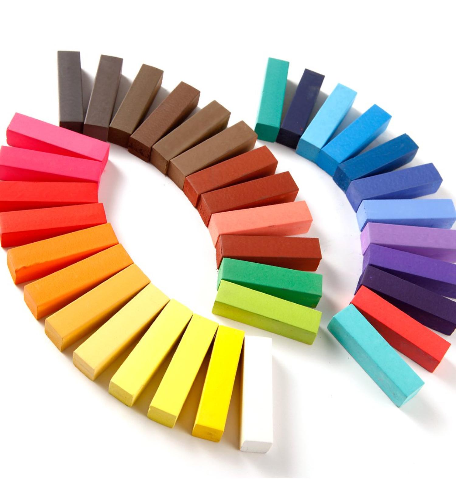 Trimming Shop Temporary Hair Chalk Colour Pastel Hair Dye - 36pcs Non-Toxic Set for Halloween Makeup & Salon - Washable Dye Pack of 1 - Buy Online on GoSupps.com