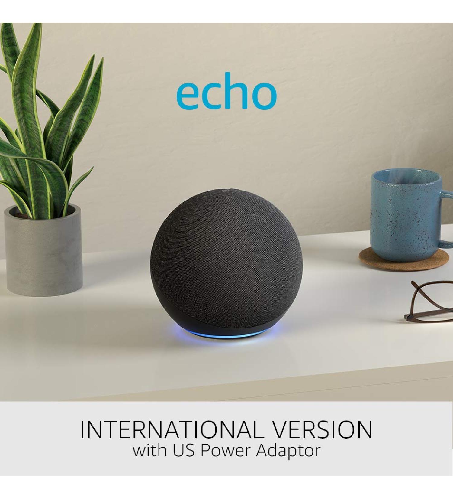 Echo 4th Gen International Version | Premium Sound, Smart Home Hub & Alexa | Charcoal - Buy Online on GoSupps.com