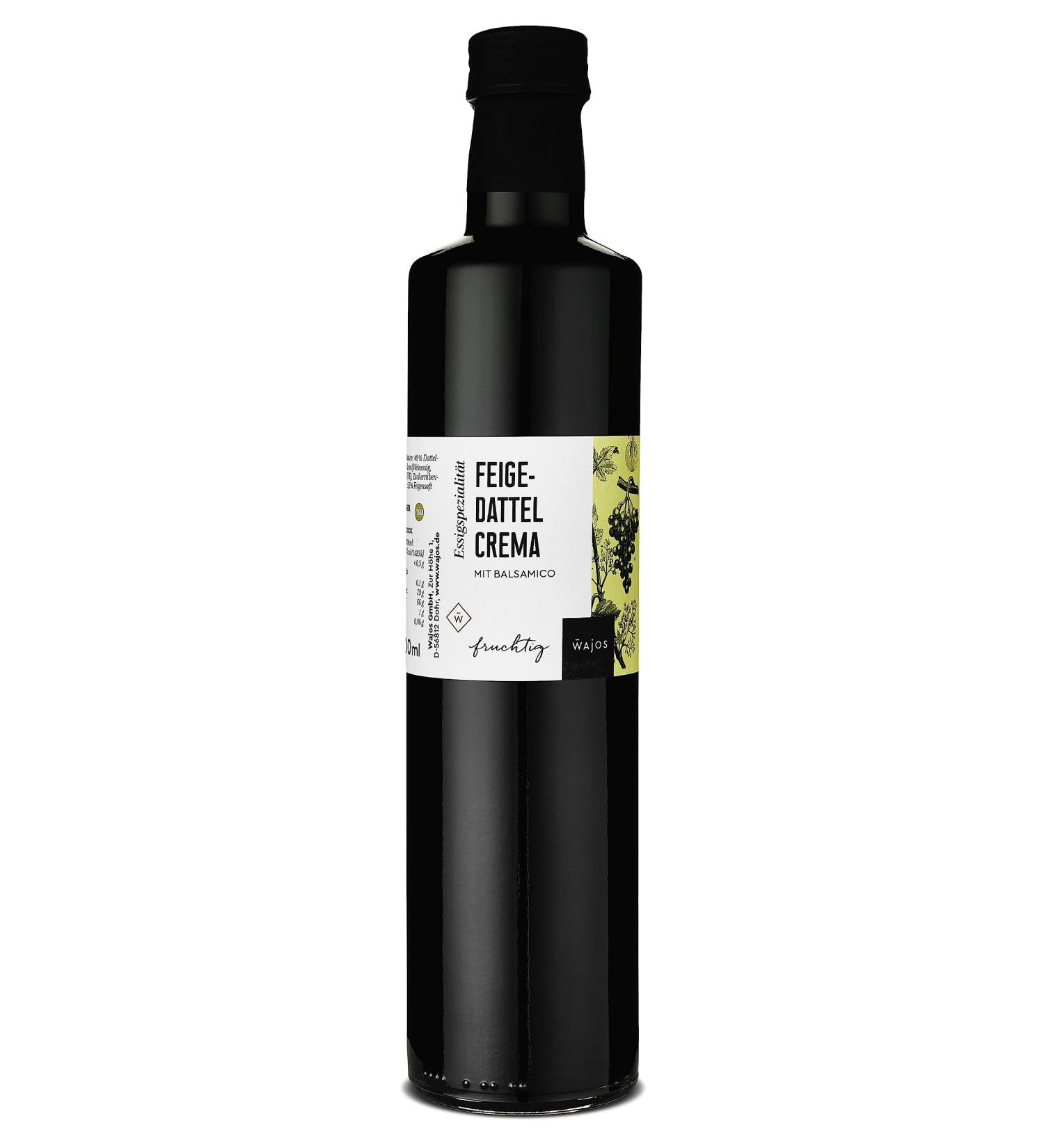 WAJOS Fig-Date Cream with Aceto Balsamico di Modena - 500ml Gourmet Vinegar Sauce | International Shipping - Buy Online on GoSupps.com