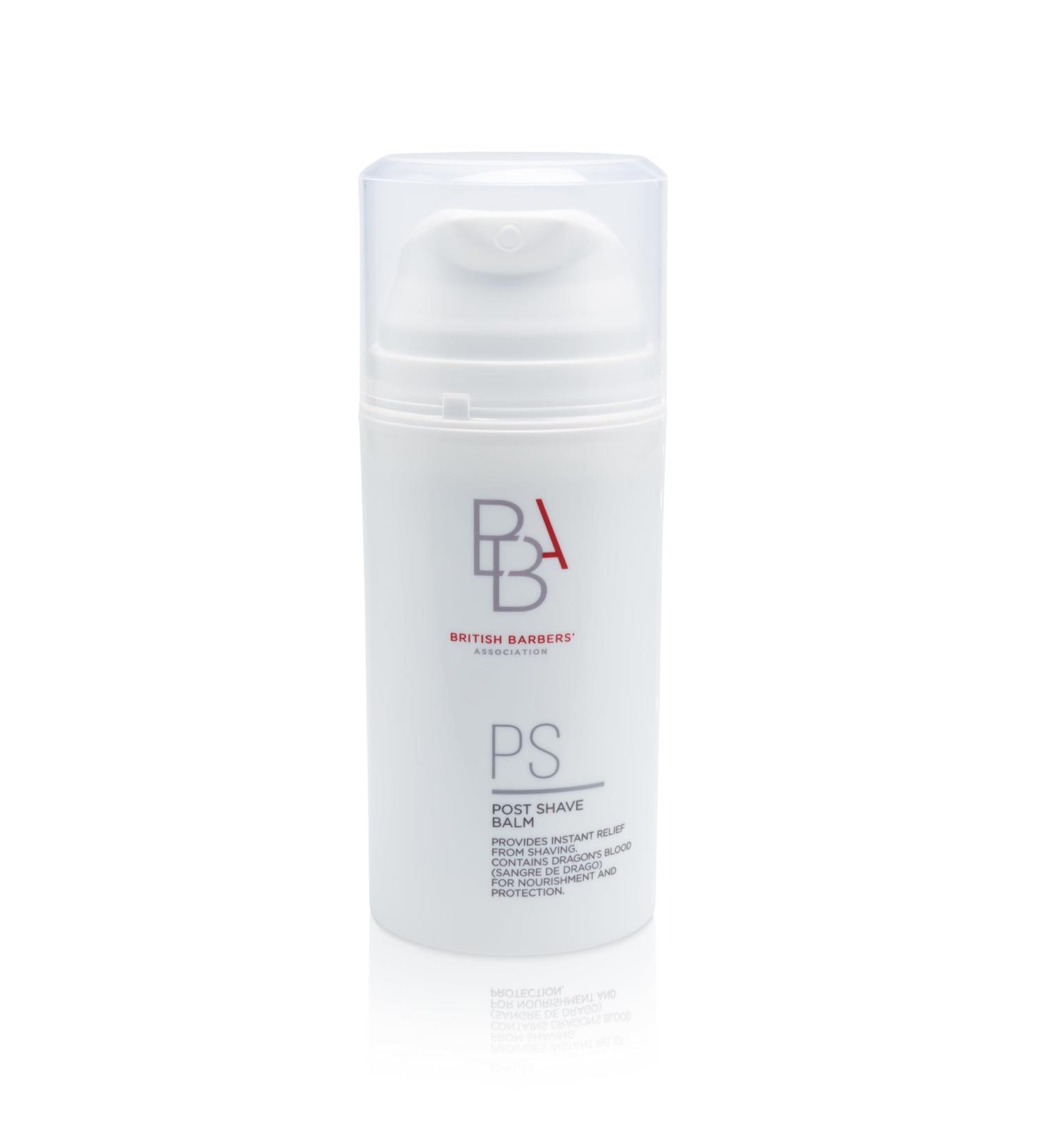 British Barbers Association BBA Post Shave Balm 3.38 fl. oz - Instant Relief Skin Repair Men's Skin Care Aftershave