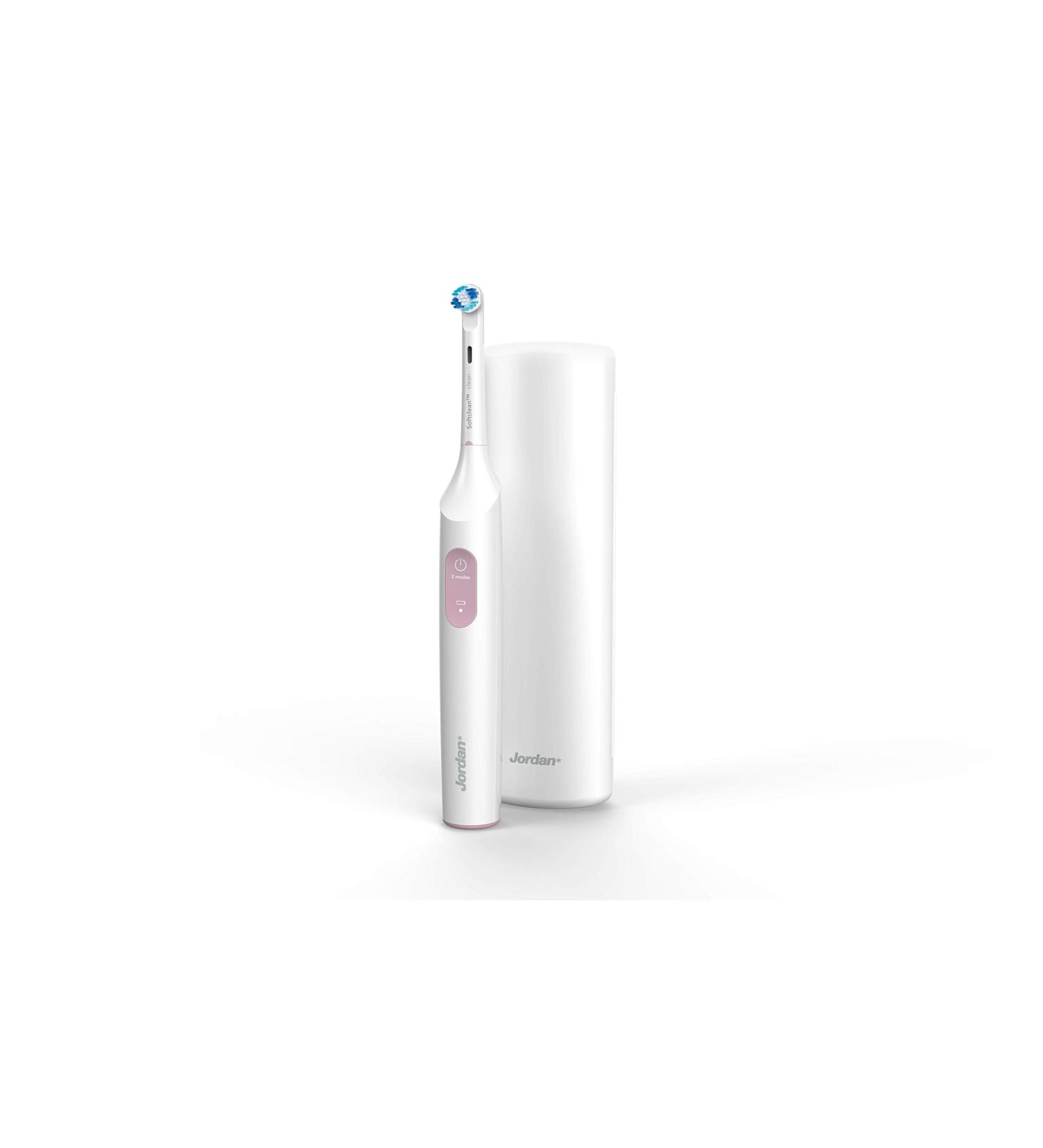 Jordan Clean Smile Electric Toothbrush for Adults - Rechargeable Quick Charge Long-Lasting Pressure Sensor 2 Speed Modes Travel Case - Pink Color - Buy Online on GoSupps.com