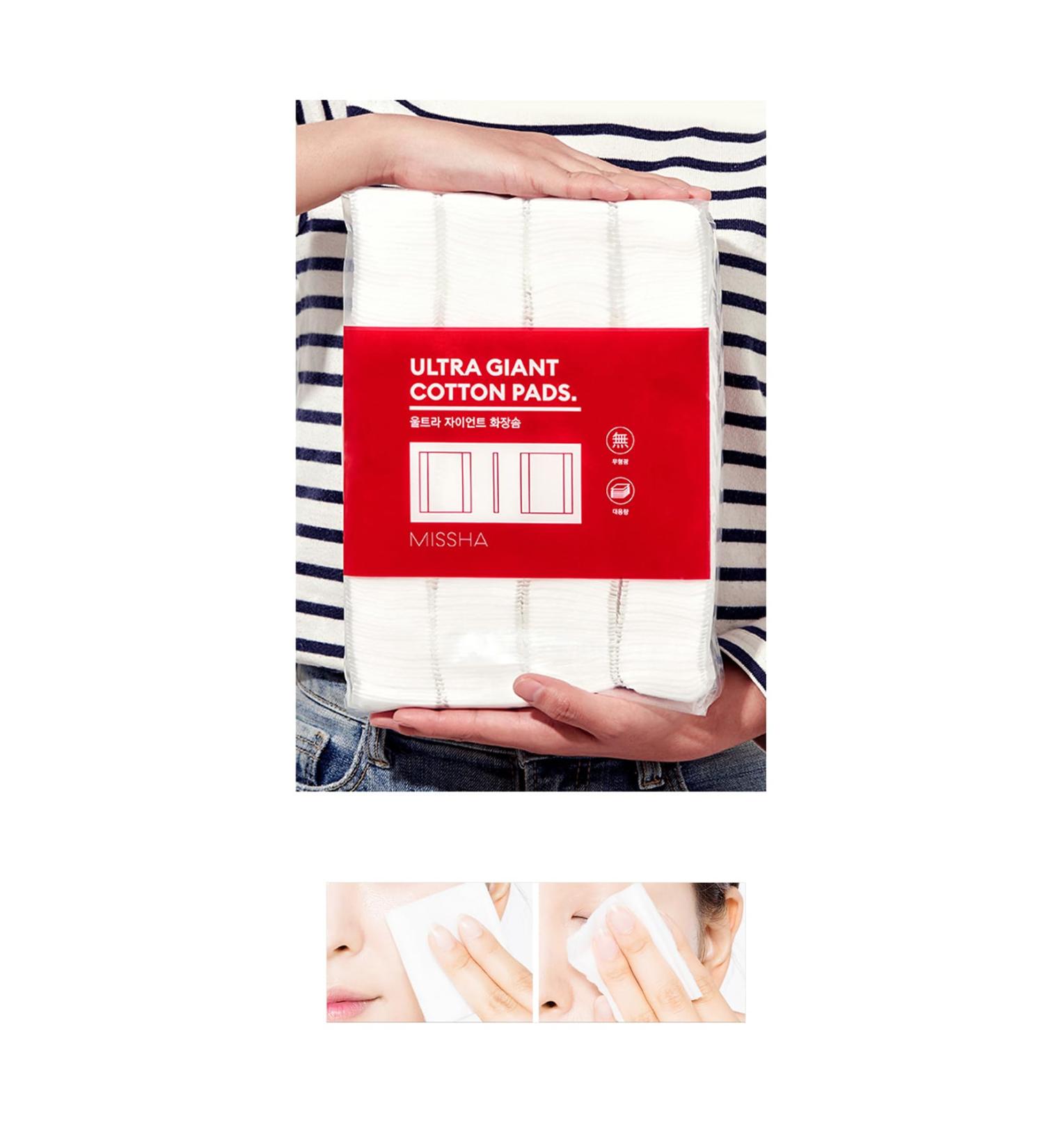 MISSHA Ultra Giant Cotton Puff 400 sheets 3 Packs - Buy Online on GoSupps.com