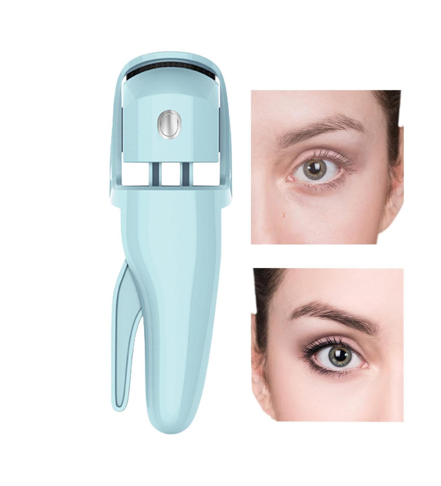 Electric Eyelash Curler 230mah Battery Portable Small Eyelash Curler | Rechargeable Eye Lash Makeup Tool Handheld Eyelash Heated Curler for Most Eye Shapes Blue - Buy Online on GoSupps.com