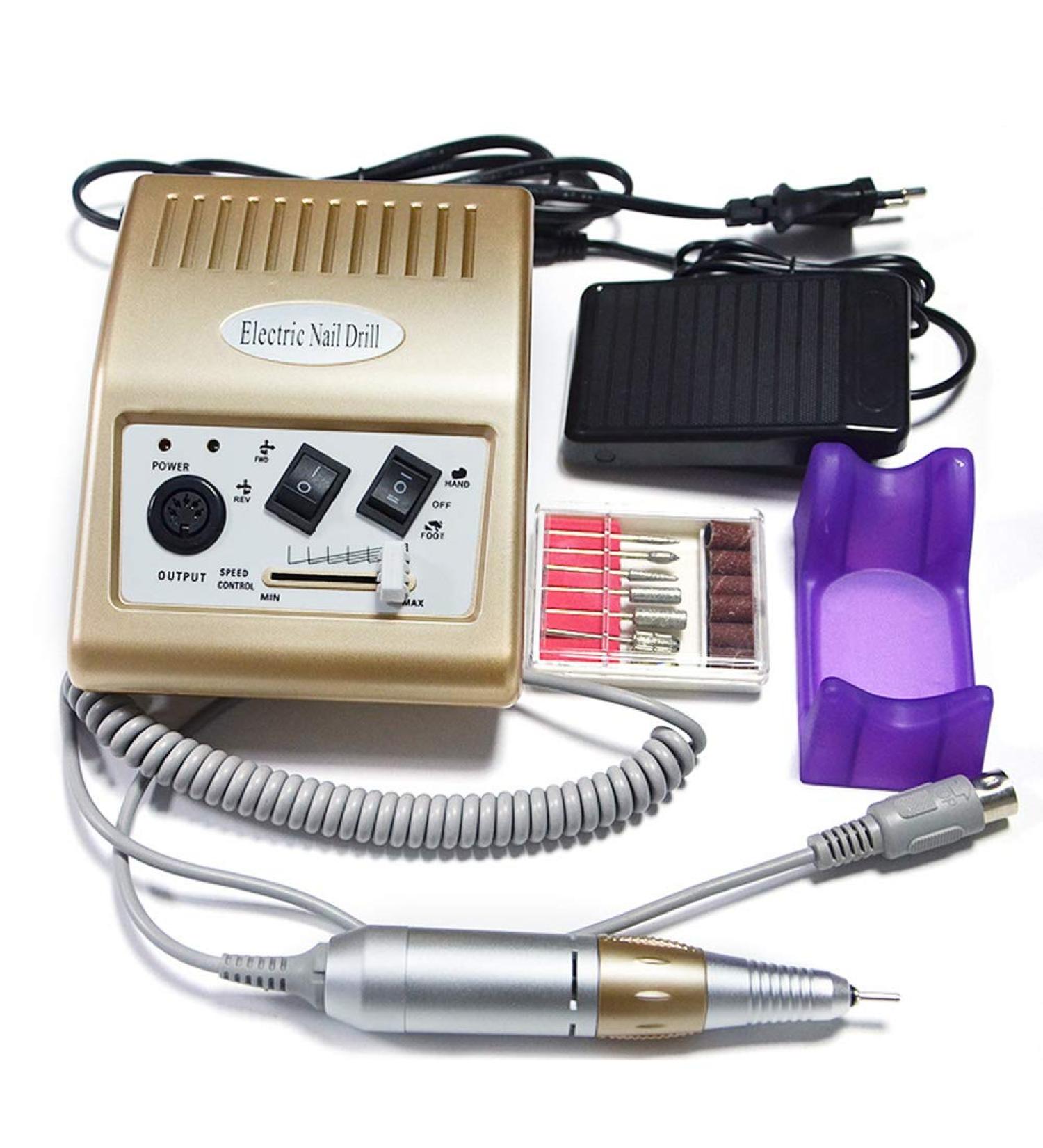 Electric Nail Drill Kit 20000 RPM Speed and Rotate Derction Adjustment Manicure Pedicure Tool for Move Acrylic Nails Gel Nail Glazing 3 - Buy Online on GoSupps.com