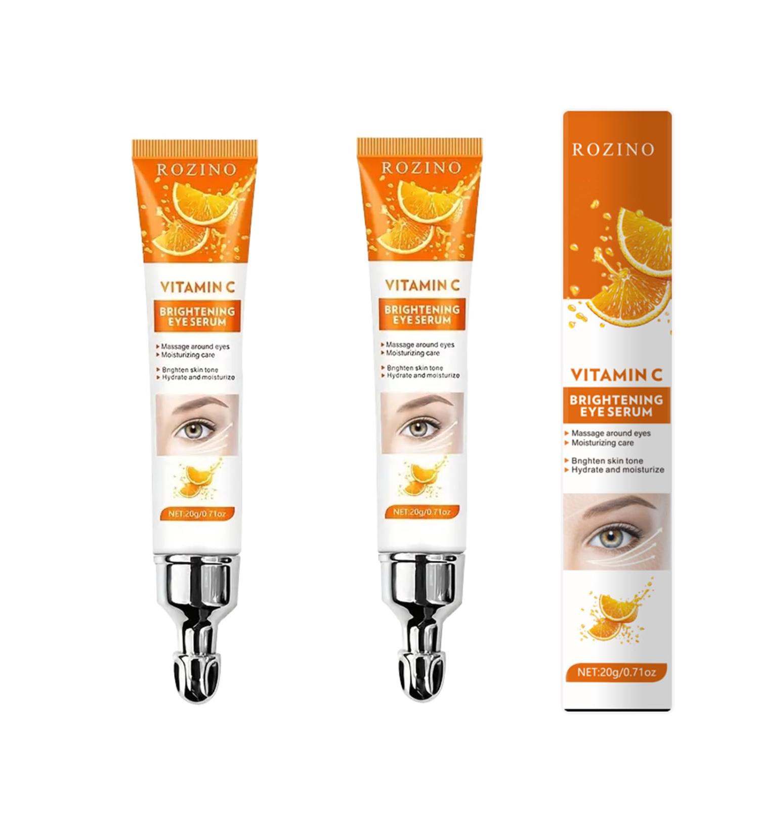 2PACK Vitamin C Brightening Eye Serum 20g/0.71oz Moisturizing & Hydrating For Massage Around Eyes Brightens Skin Tone Nourishes Delicate Eye Area (0.71OZ) 0.36 Ounce (Pack of 2) - Buy Online on GoSupps.com