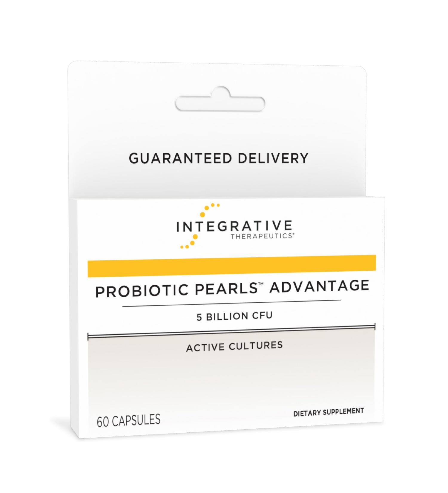 Integrative Therapeutics Probiotic Pearls Advantage - Gut Health Support with Lactobacilli & Bifidobacteria* - Non-Refrigerated - True Delivery Technology - 60 Capsules (60 Servings) Standard Packaging - Buy Online on GoSupps.com