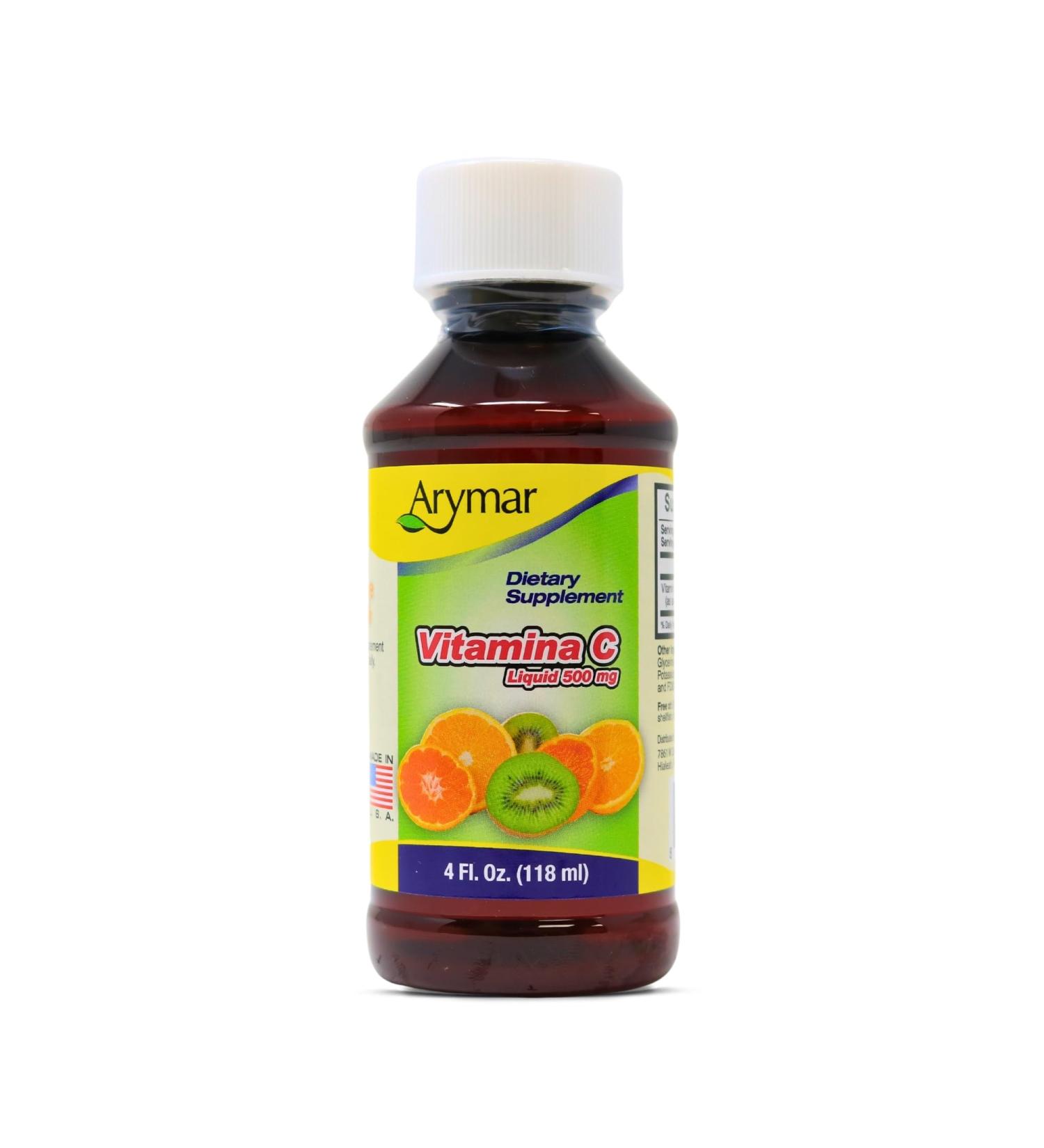 Arymar Vitamin C for Adults, Immune Support, Antioxidant, Orange Flavor (4 Fl Oz/Pack of 1) - Buy Online on GoSupps.com