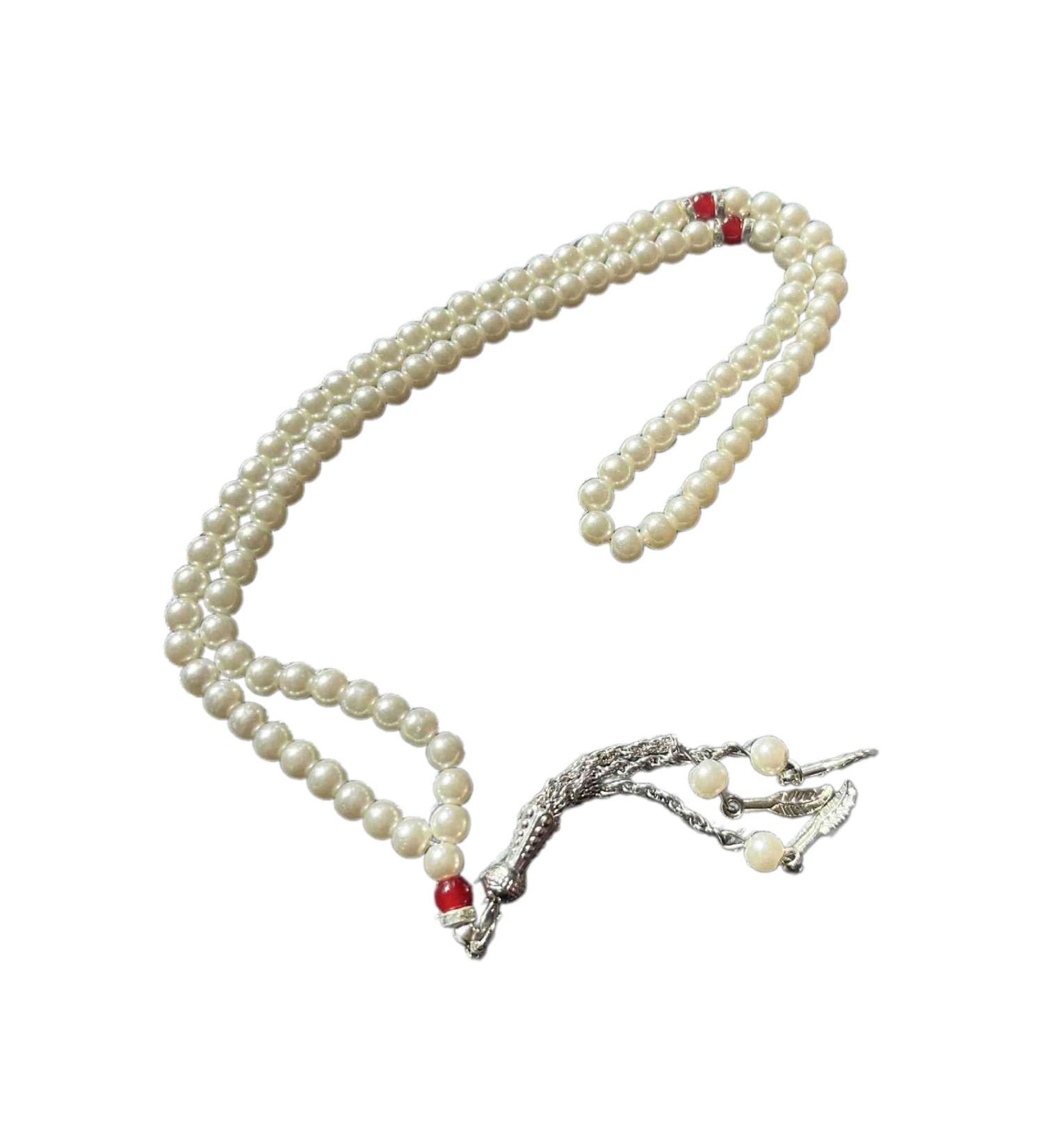 Oralgos Islamic Tasbi - Handmade Imitation Pearl Prayer Bracelet | Meditation Jewelry Gift - Buy Online on GoSupps.com