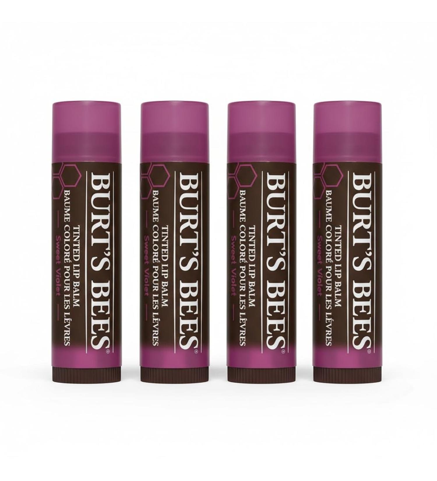 Burt's Bees Sweet Violet Tinted Lip Balm with Shea Butter & Botanical Wax 100% Natural Origin (4)