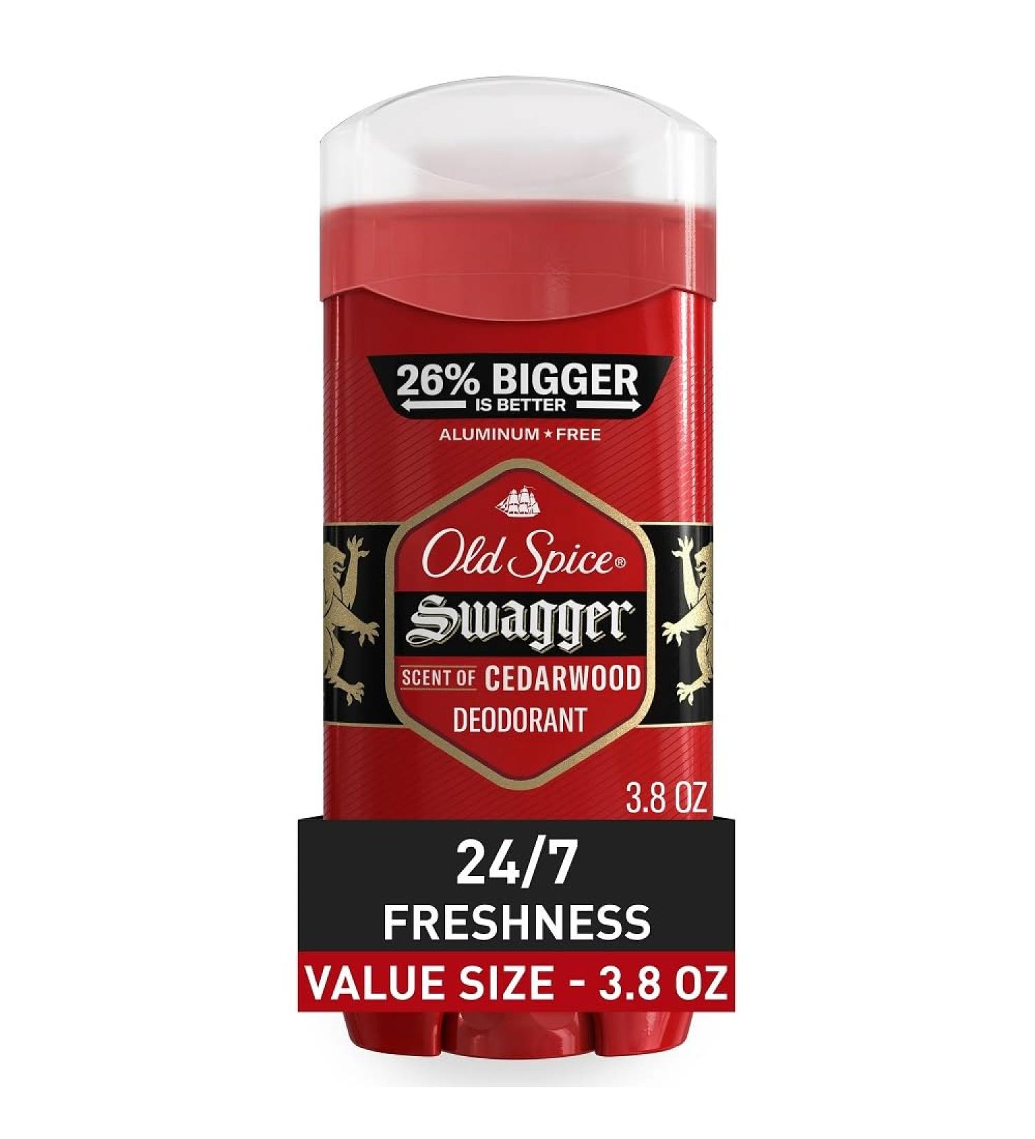 Old Spice Aluminum Free Deodorant for Men Red Zone Collection Swagger Invisible Solid Lime & Cedarwood Scent 3.8 Oz 3.8 Ounce (Pack of 1) Swagger - Buy Online on GoSupps.com