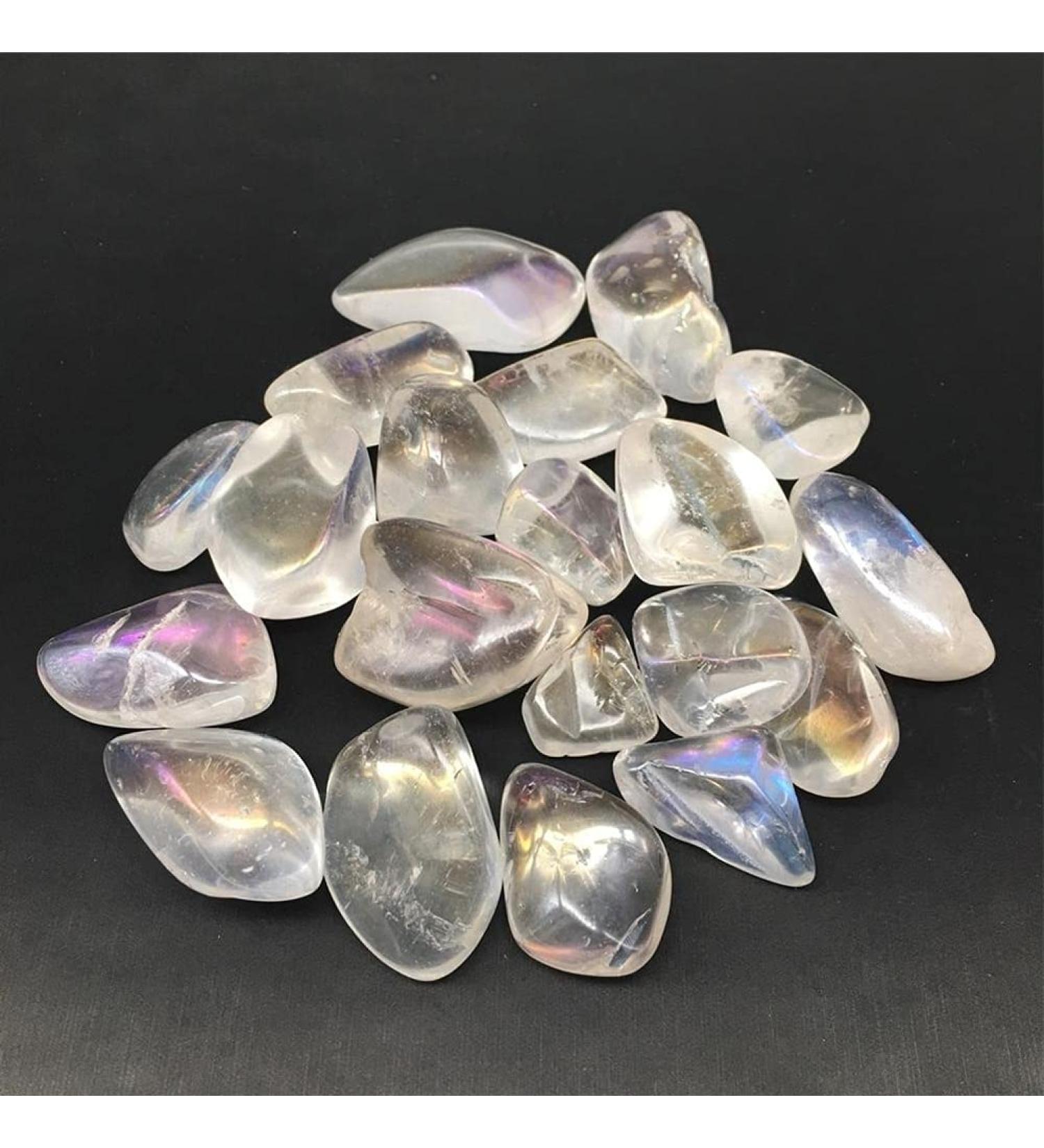 Gift for Family Angel Aura Quartz Crystals Tumbled Stones Natural Reiki Home Decor Modern Lucky Stone Raw Stones and Minerals Stone Mineral Specimen - Buy Online on GoSupps.com