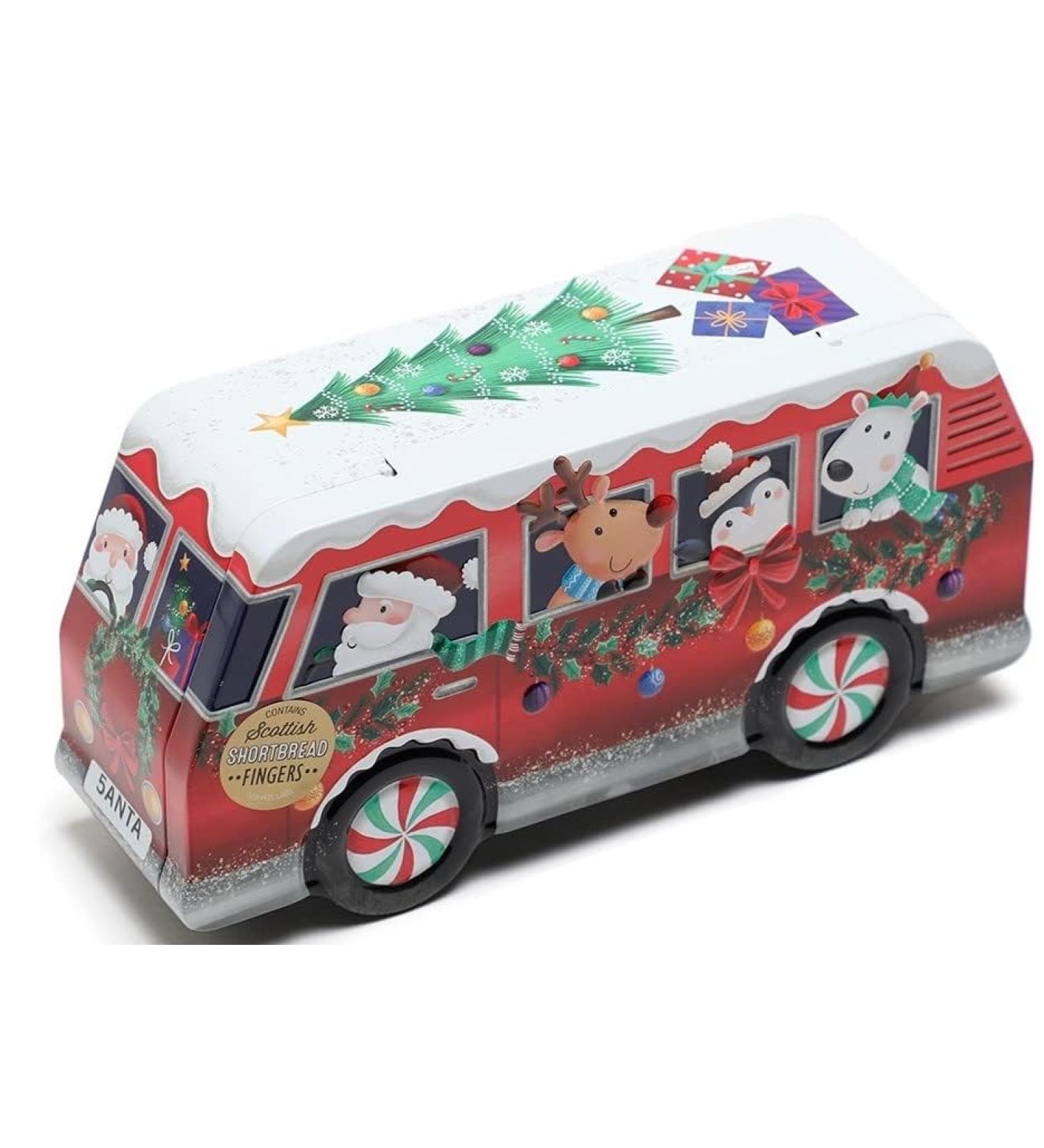 Christmas Shortbread Biscuits Gift Set 300g - Camper Van Shortbread Biscuit Tin - Christmas Stocking Fillers - Kids Adults Gift - Buy Online on GoSupps.com