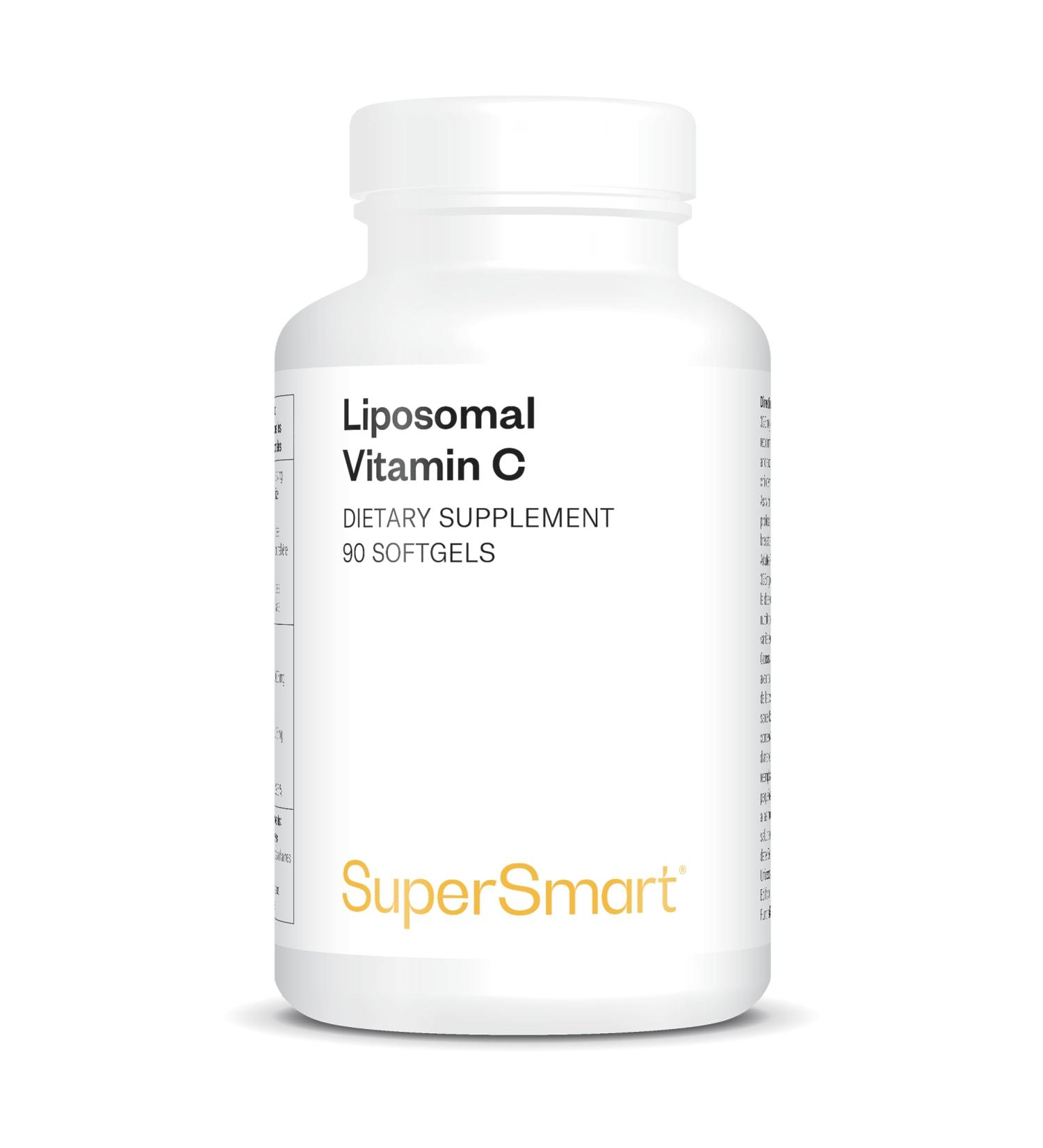 Liposomal vitamin C - Contribue R duire la Fatigue et Soutenir le Syst me Immunitaire - Aide Maintenir un M tabolisme Normal - Vitamine C Brevet e (Quali -C) - Sans OGM - SuperSmart