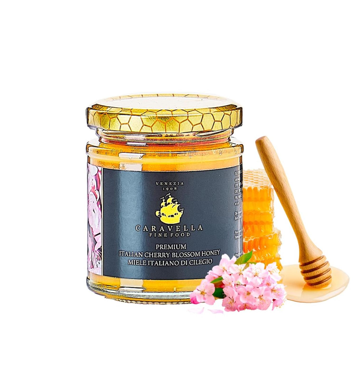 Miel de Fleurs de Cerisier 250 g Caravella Fine Food | Italien Fleurs de Printemps Pur Cru Riche en Antioxydants| Ambr Clair aux Notes Florales Fruit es |Id al pour Th Fromage Petit-D jeuner Dessert - Buy Online on GoSupps.com