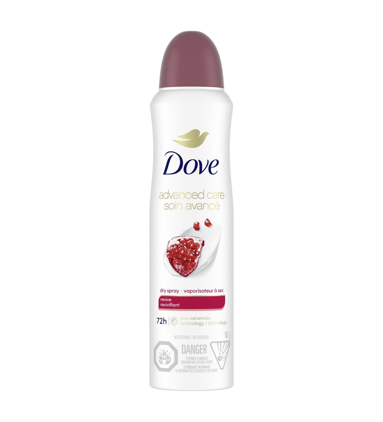 Dove Advanced Care Dry Spray Antiperspirant for Women Revive for 48 Hour Protection And Soft And Comfortable Underarms 107g - Buy Online on GoSupps.com