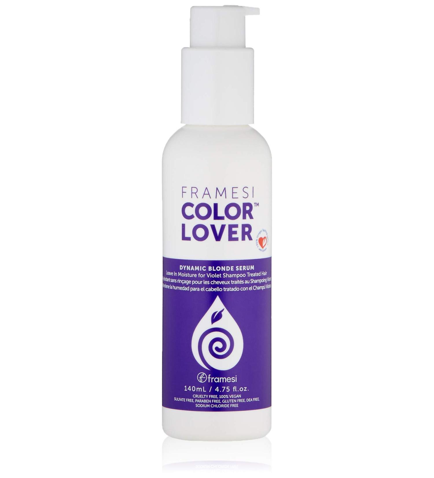 Framesi Color Lover Dynamic Blonde Serum - Sulfate Free Leave In Conditioner for Color Treated Hair 4.75 fl oz | International Shipping Available - Buy Online on GoSupps.com