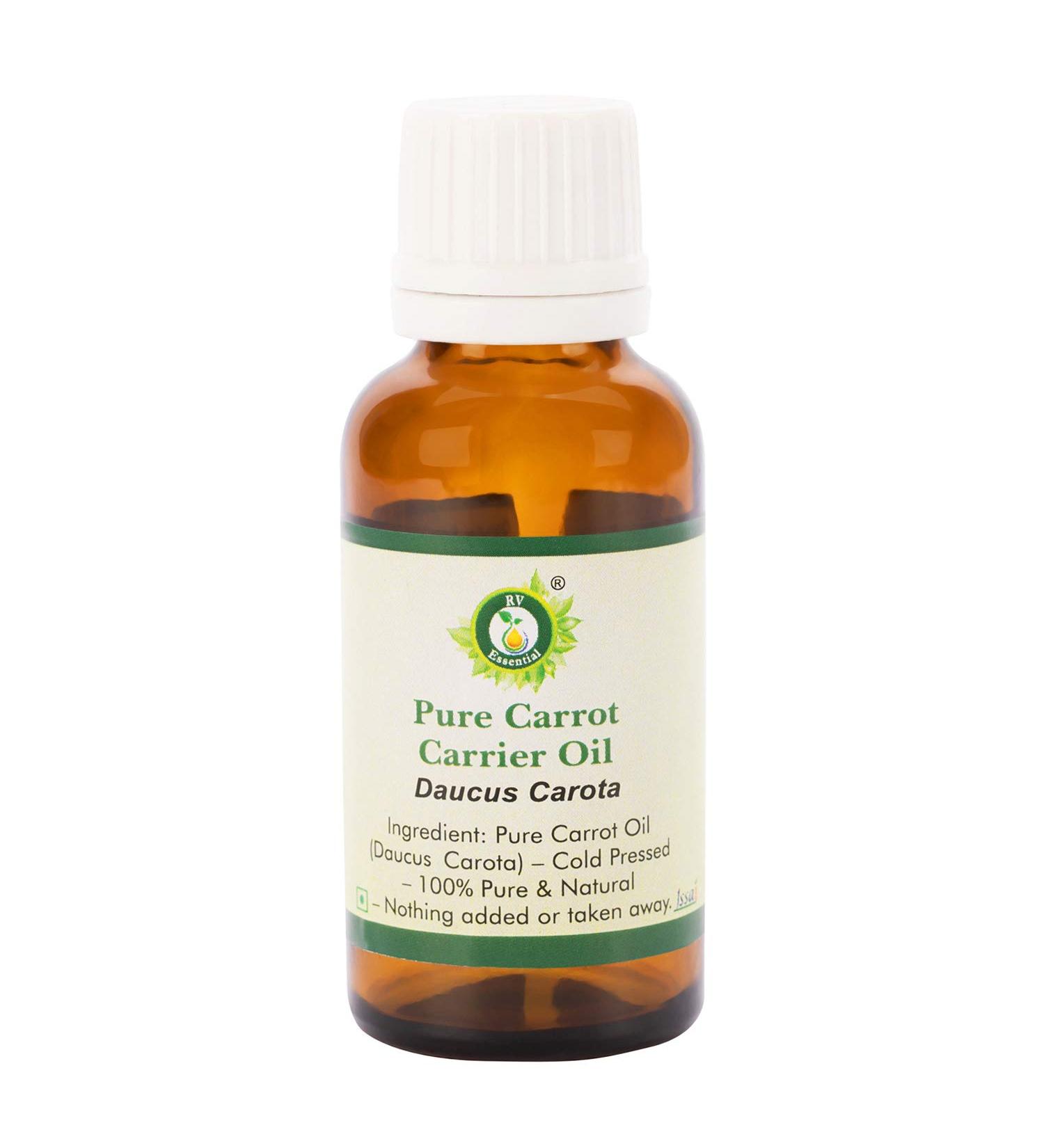 Carrot Oil | Daucus Carota | Oil Carrot | For Hair Growth | For Skin | For Face | Unrefined | For Body | 100% Pure Natural | Cold Pressed | 10ml | 0.338oz By R V Essential 10ml (0.338 Ounce)