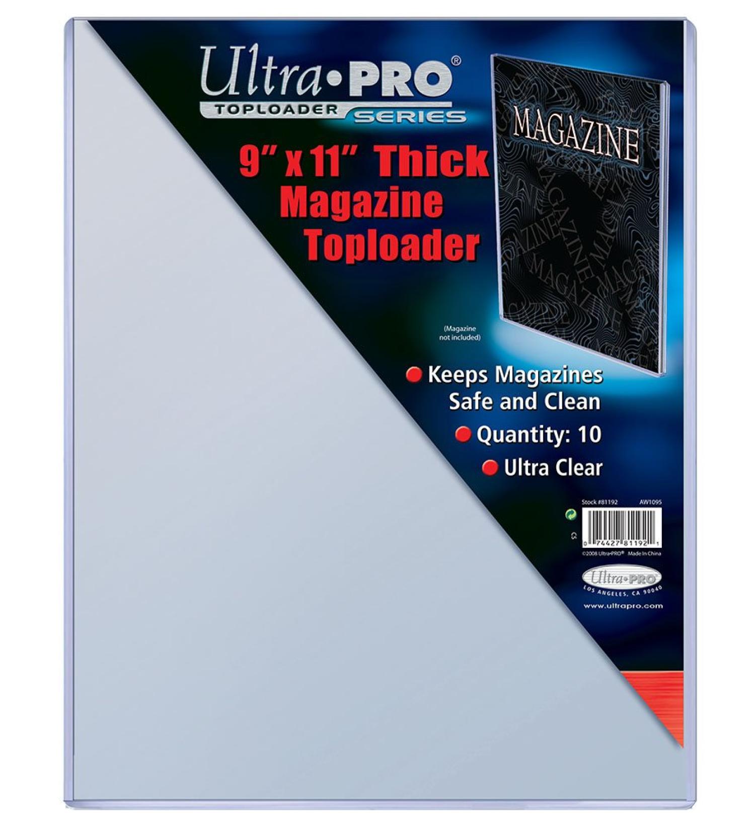 Ultra Pro 9" X 11-1/4" Thick Magazine Toploader 10ct