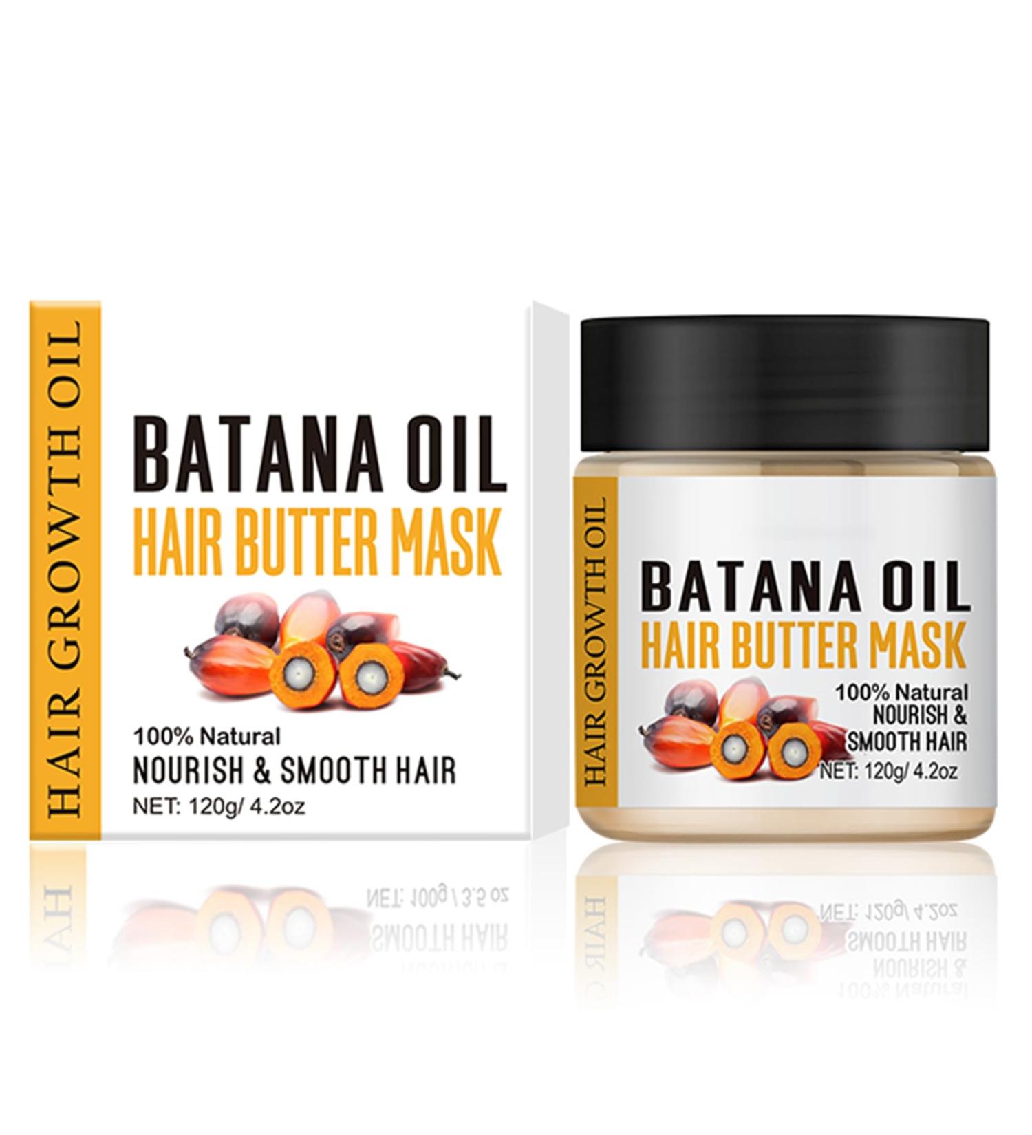 Batana Hair Mask - Batana Oil Hair Mask - 100% Natural - Repair Damaged Hair Nourishes Thin Hair Scalp Skin and Loss Hair Growth Fir for All Hair Types - 50ml - Buy Online on GoSupps.com