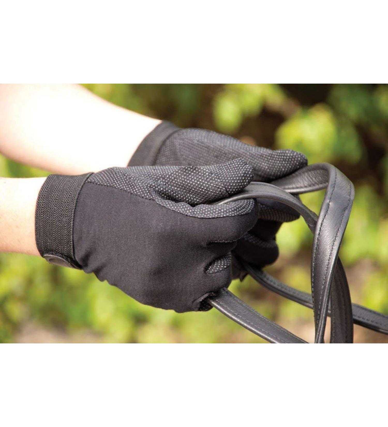 Rhinegold Cotton Pickel Palm Gloves Black S
