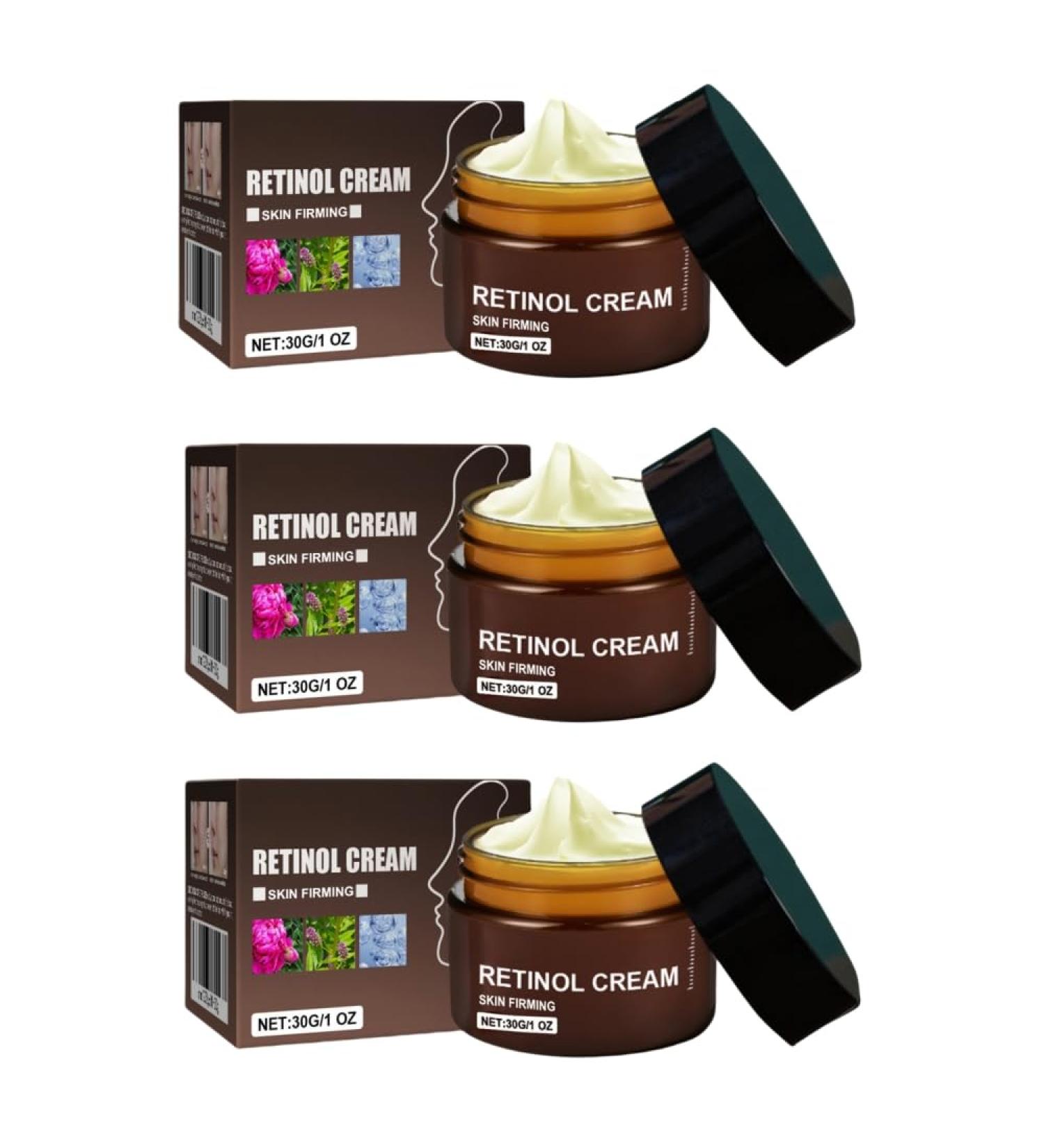 Anti-Aging Retinol Face Cream for Brightening Moisturizing Skin - Hydrating Facial Moisturizers Firm Tighten Rejuvenate (3pcs)