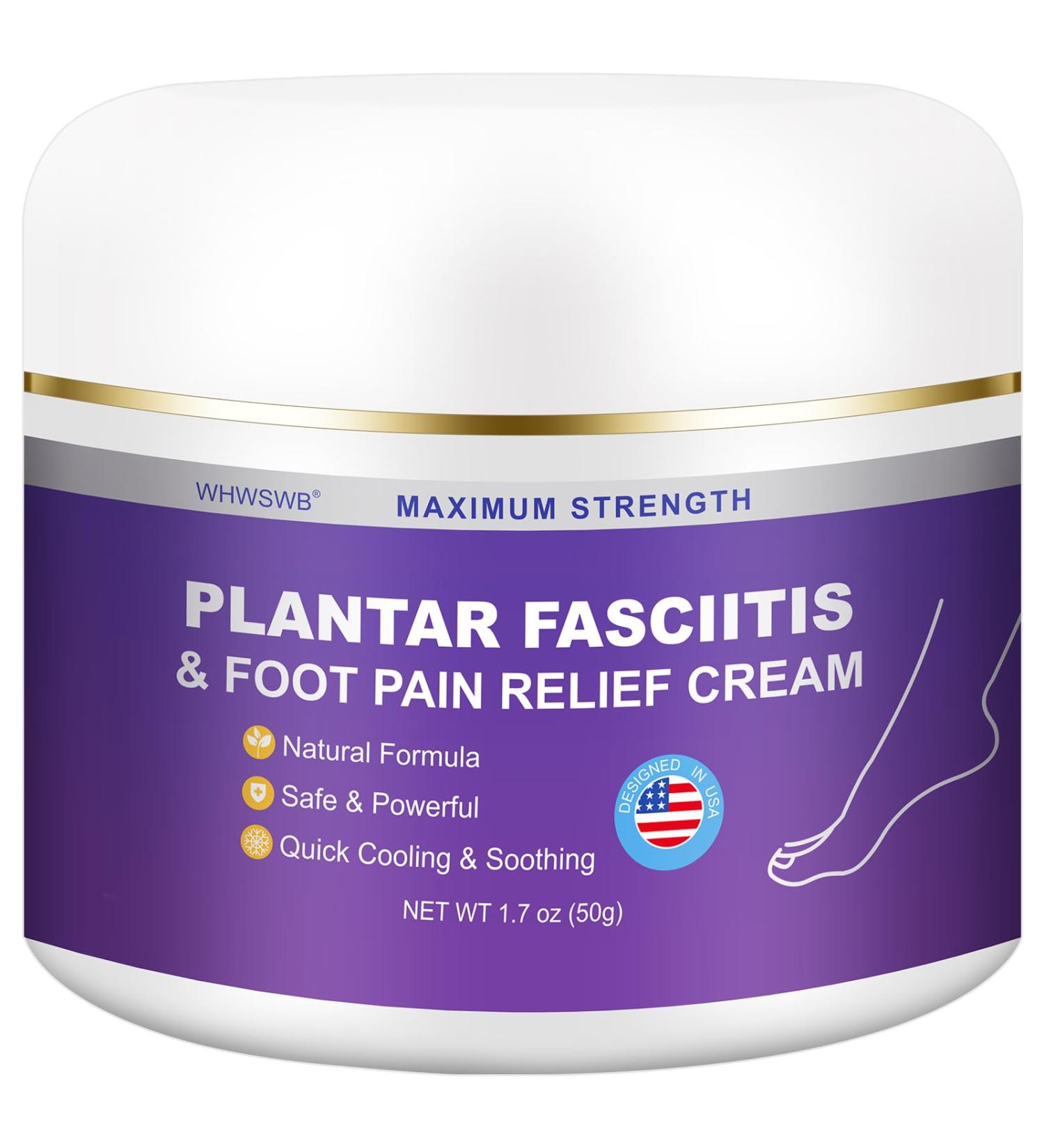 Plantar Fasciitis Relief Cream | Herbal Heel Pain & Spur Relief - 1.7 OZ - Buy Online on GoSupps.com