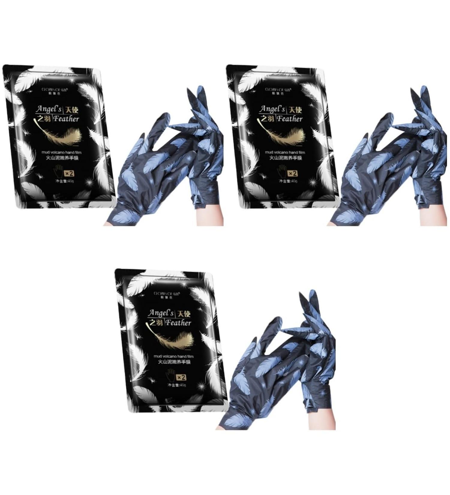 Healeved 3 Pairs Gloves Exfoliating Mask Hand Mask Hands Peeling Mask Facial Mask Moisturizing Volcanic Mud - Buy Online on GoSupps.com