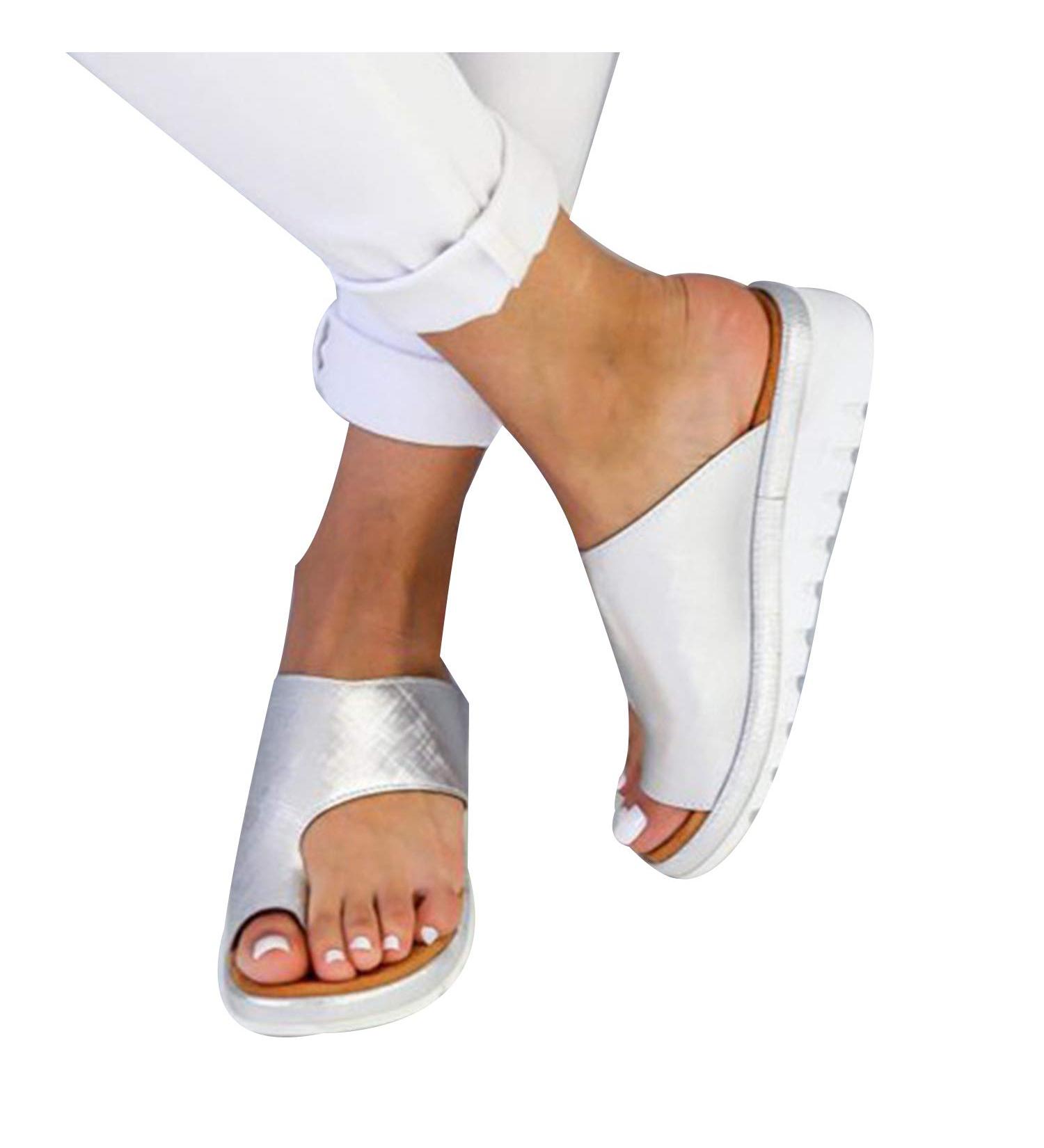 Comfortable Women's Platform Sandals - Orthopedic & Post-Bunion Correction Casual Footwear for Summer | Soft PU Leather Beach Shoes 3 39 EU - Buy Online on GoSupps.com