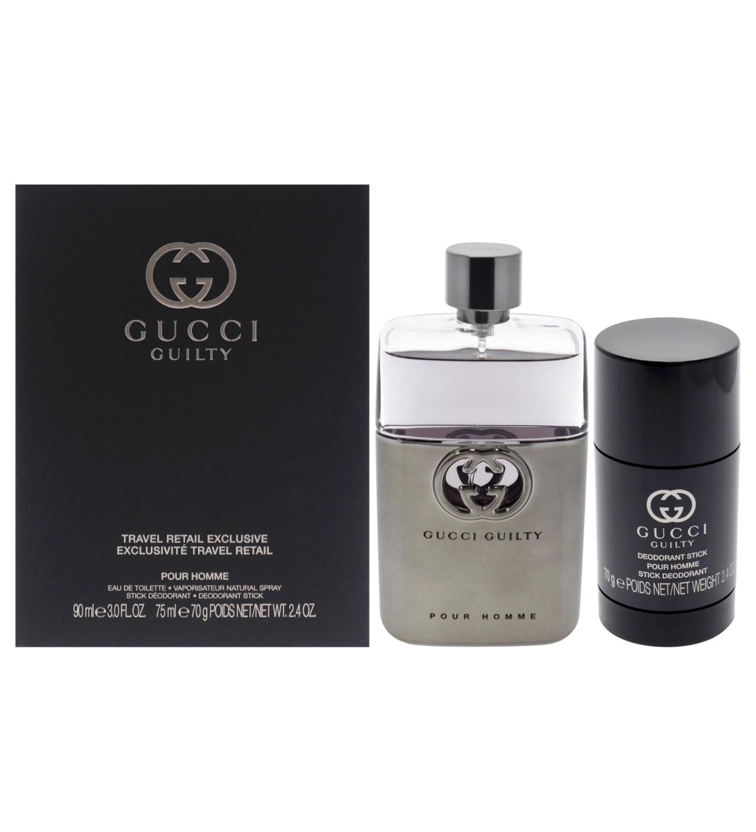 Gucci Guilty for Men - 2 Pc Gift Set 3oz EDT Spray 2.4oz Deodorant Stick - Buy Online on GoSupps.com