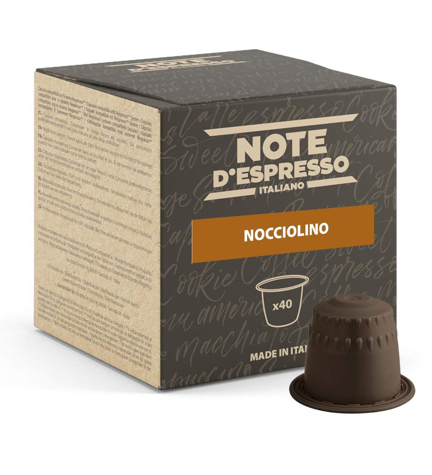  Note d'Espresso Note d'Espresso - Hazelnut - Capsules Exclusively Compatible with Nespresso Machine - 40 x 7 g - Buy Online on GoSupps.com
