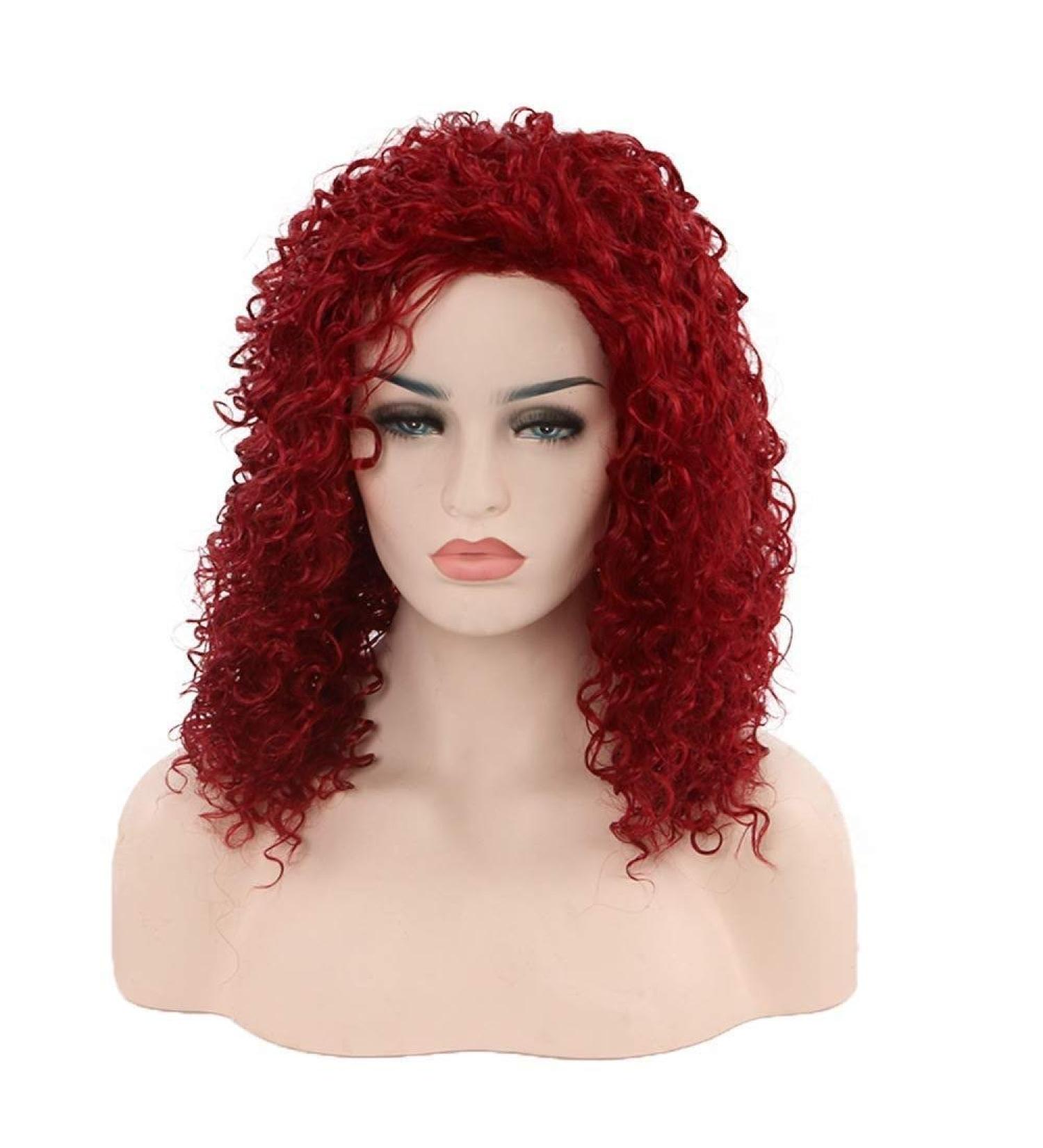 Natural Look 50cm Brown Red Hairpieces for Women | Realistic High Temperature Silk Wigs | Heat Resistant Fashion Party Style - Buy Online on GoSupps.com