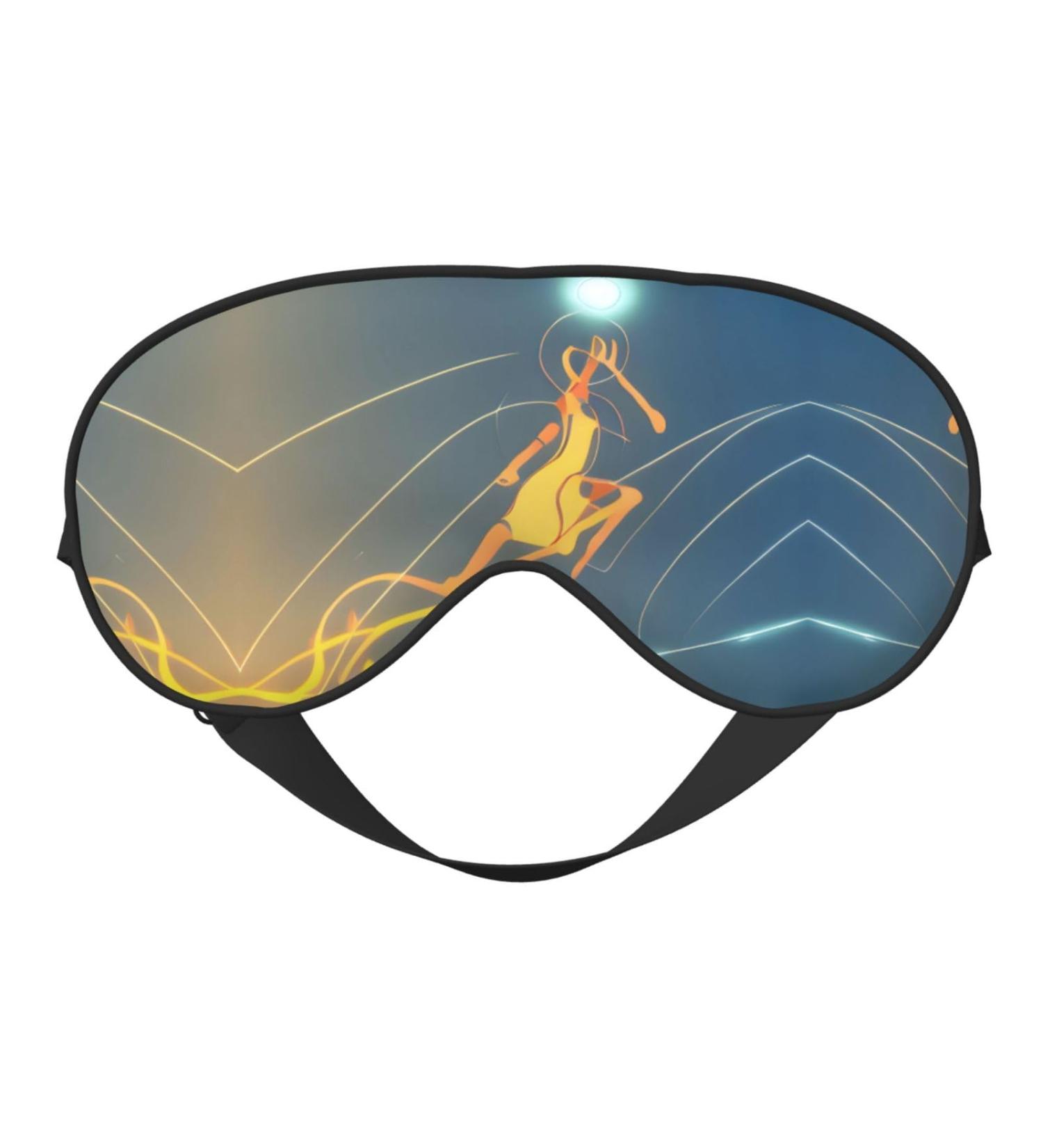 Buy SSIMOO Double-Sided Eye Mask - Jumping Musical Notes Print | Soft Light Blocking Sleep Mask for Better Sleep Quality - International Shipping Available - Buy Online on GoSupps.com