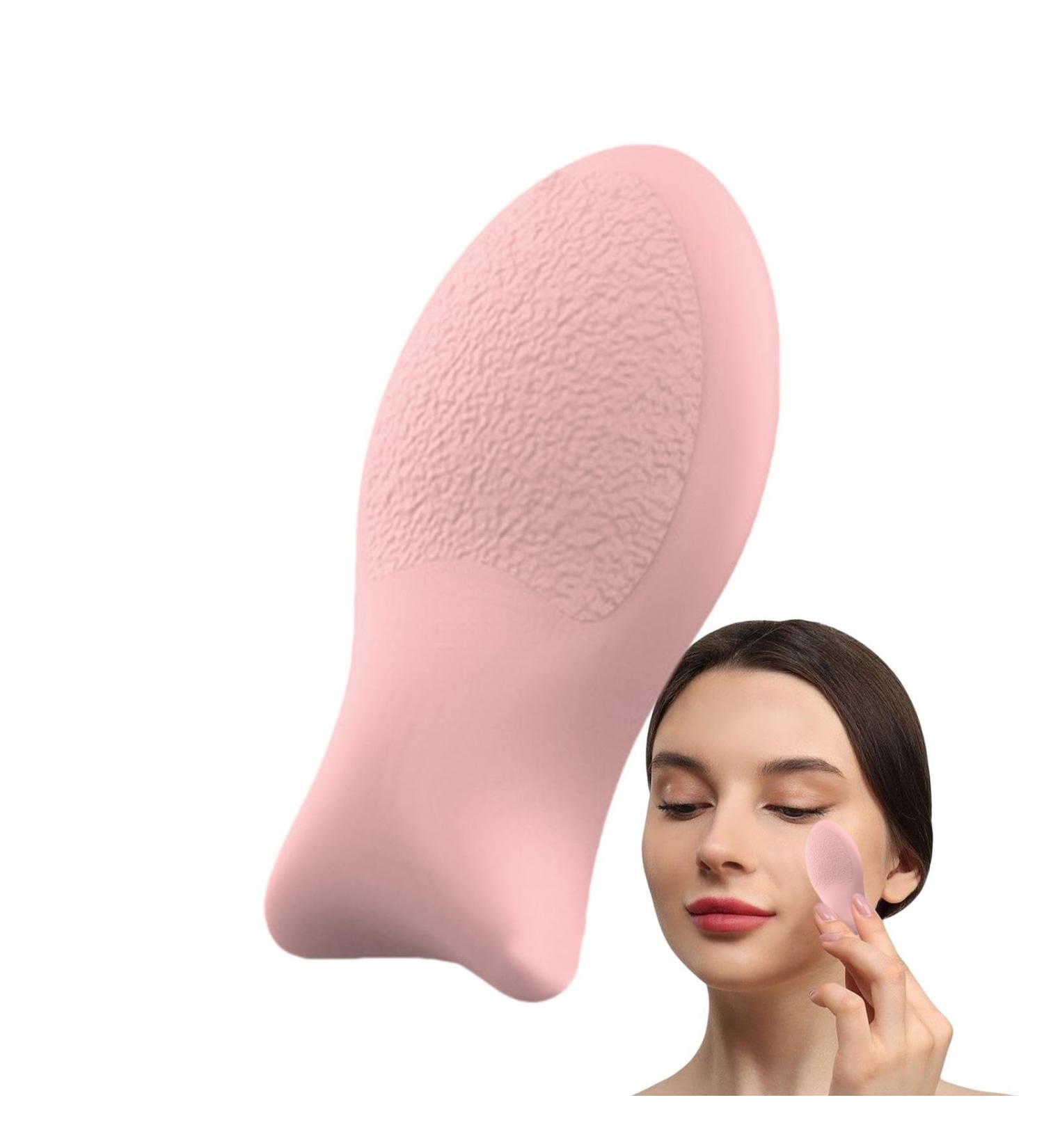Face Powder Puff - Silicone Cosmetic Face Powder Puff | Beauty Makeup Tools Facial Puff Pads for Dating Daily Life Small fish puff (pink) - Buy Online on GoSupps.com