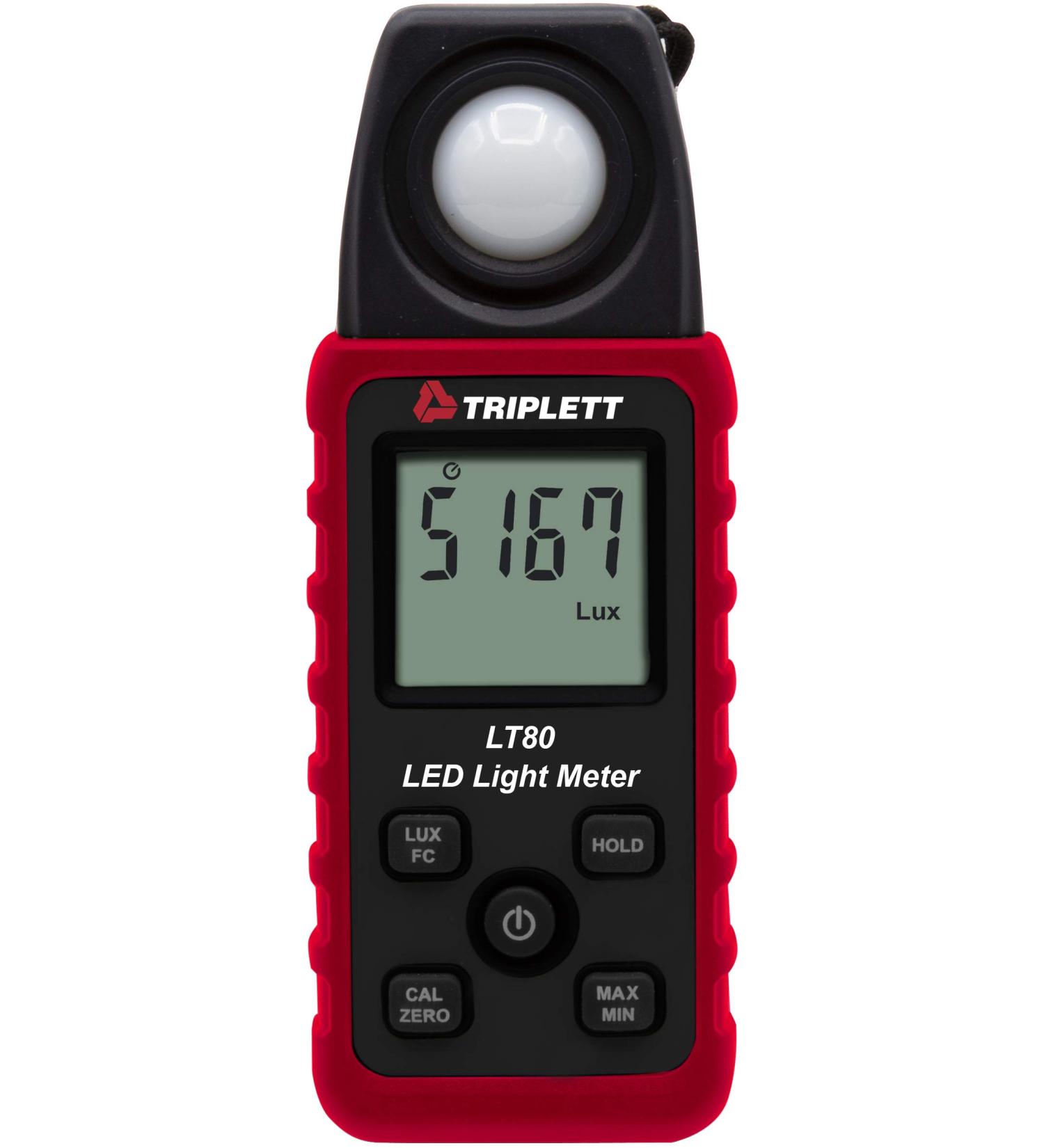 Triplett LT80 LED Light Meter - Measures up to 400,000 Lux / 40,000 Fc - Buy Online on GoSupps.com